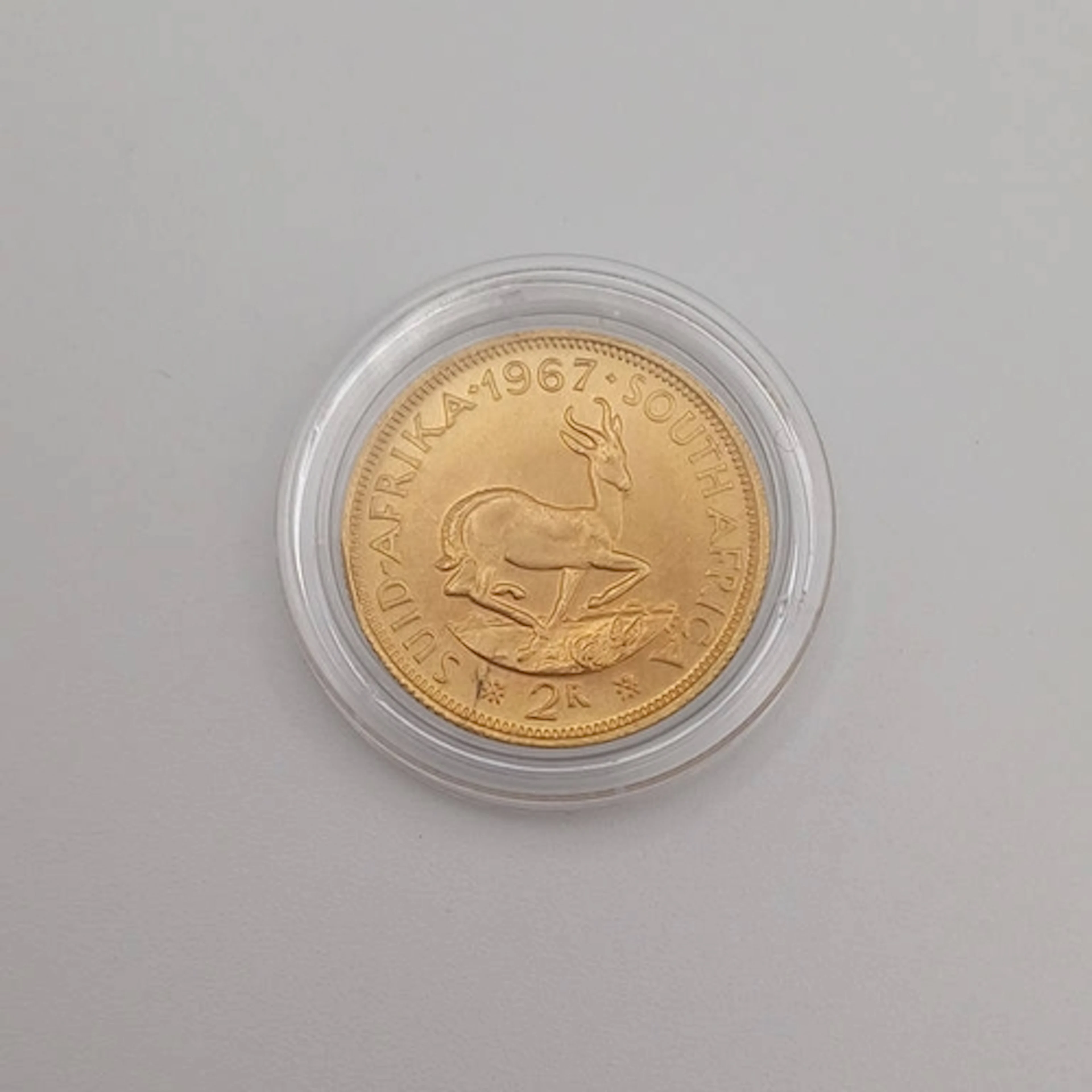 SOUTH AFRICAN 1967 2 RAND GOLD COIN
