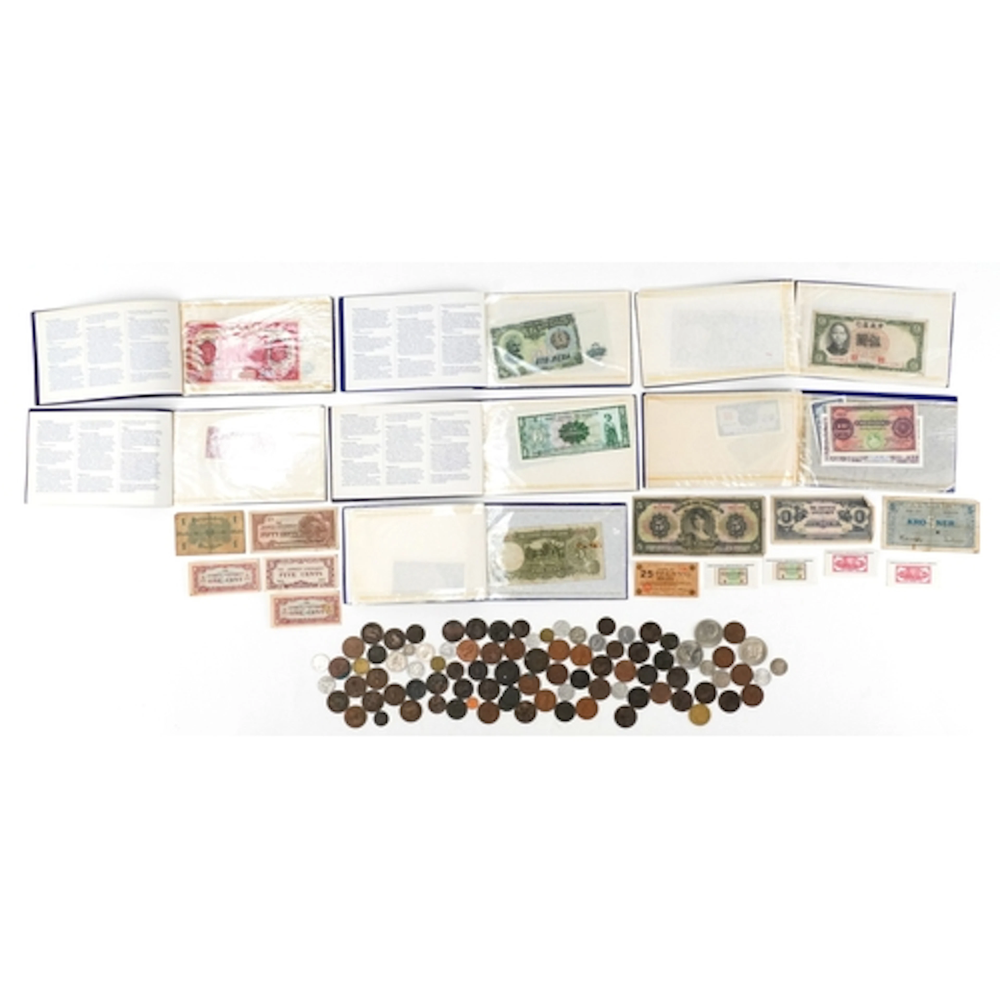 Commonwealth and world banknotes and coins including a serie...