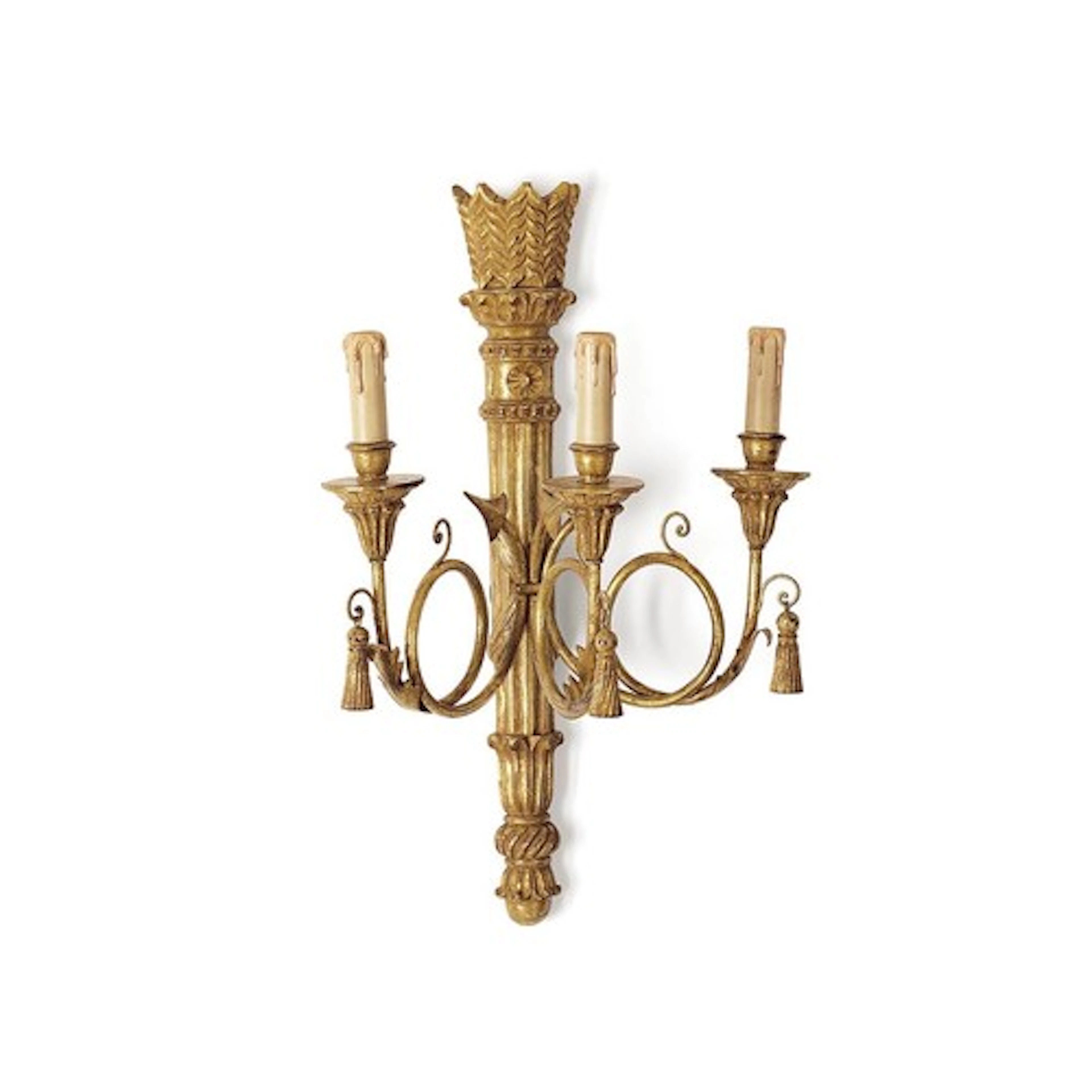 A pair Regency style Beaumont and Fletcher Athena wall light...