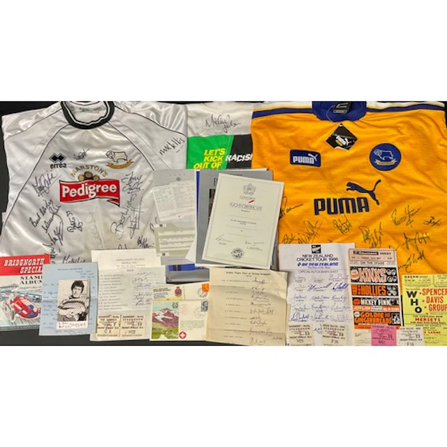 Sporting Interest & Autographs - two Derby County F.C. signe...