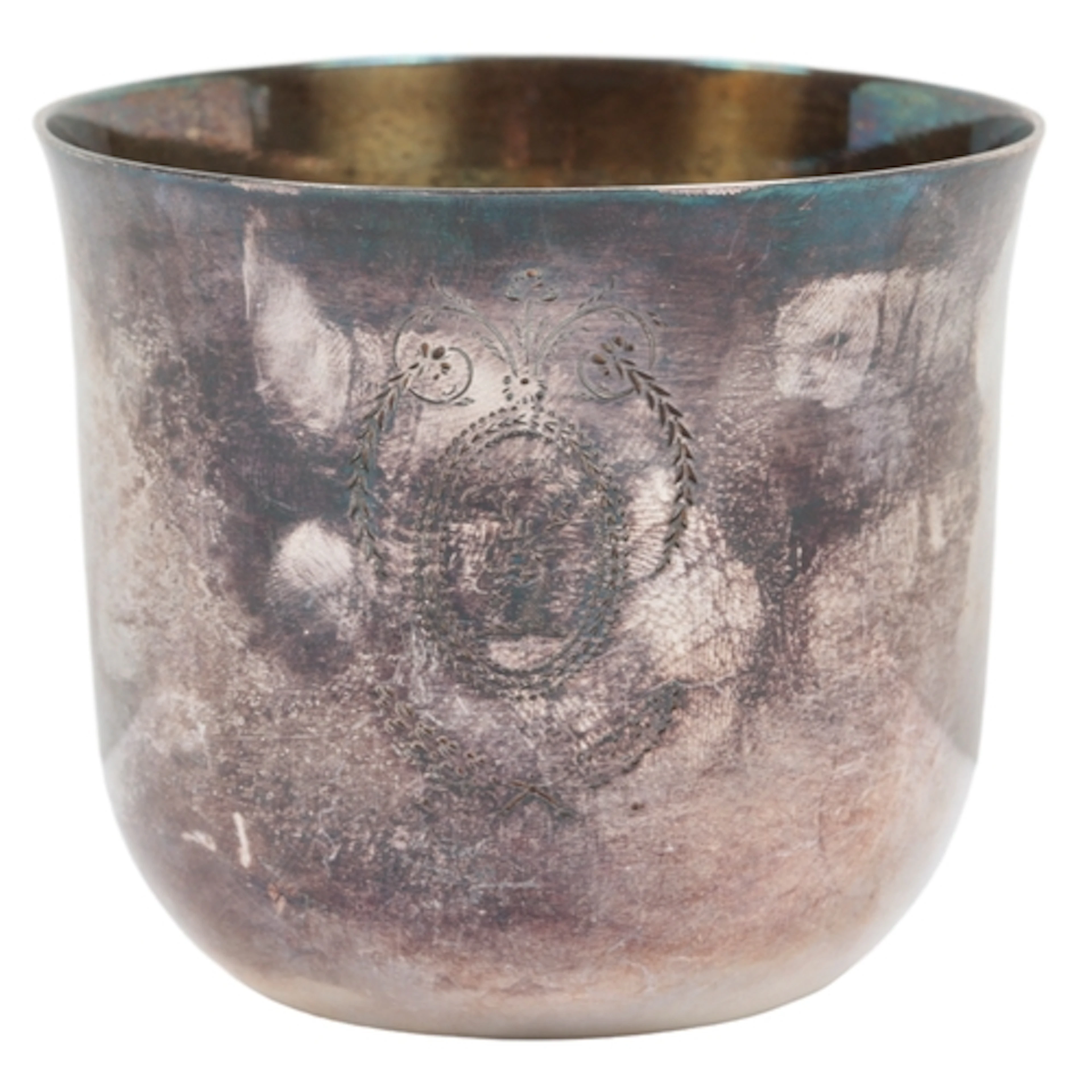 A George III silver tumbler cup, by John Robins, with engrav...