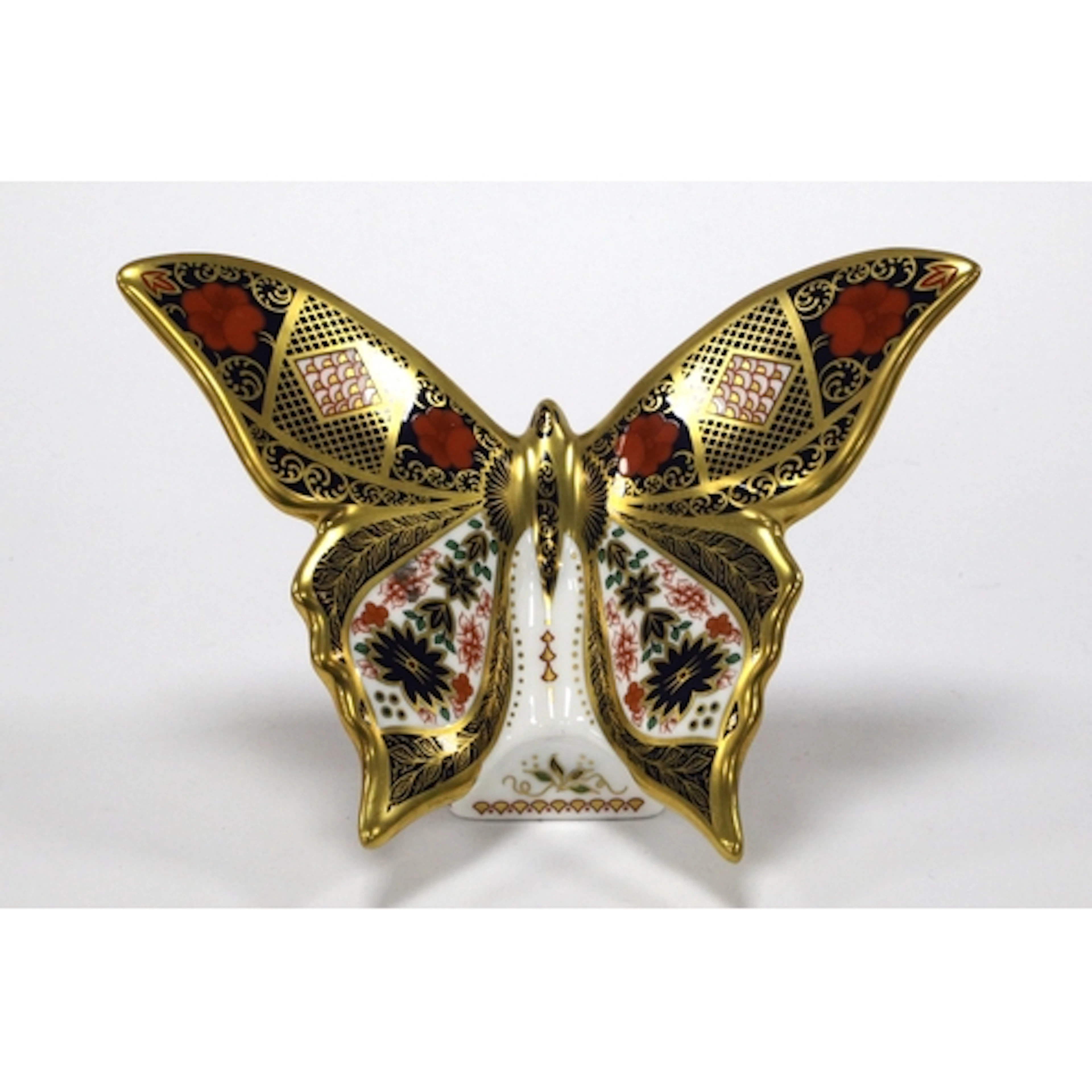 A Royal Crown Derby Porcelain Paperweight, 'Imari Butterfly'...