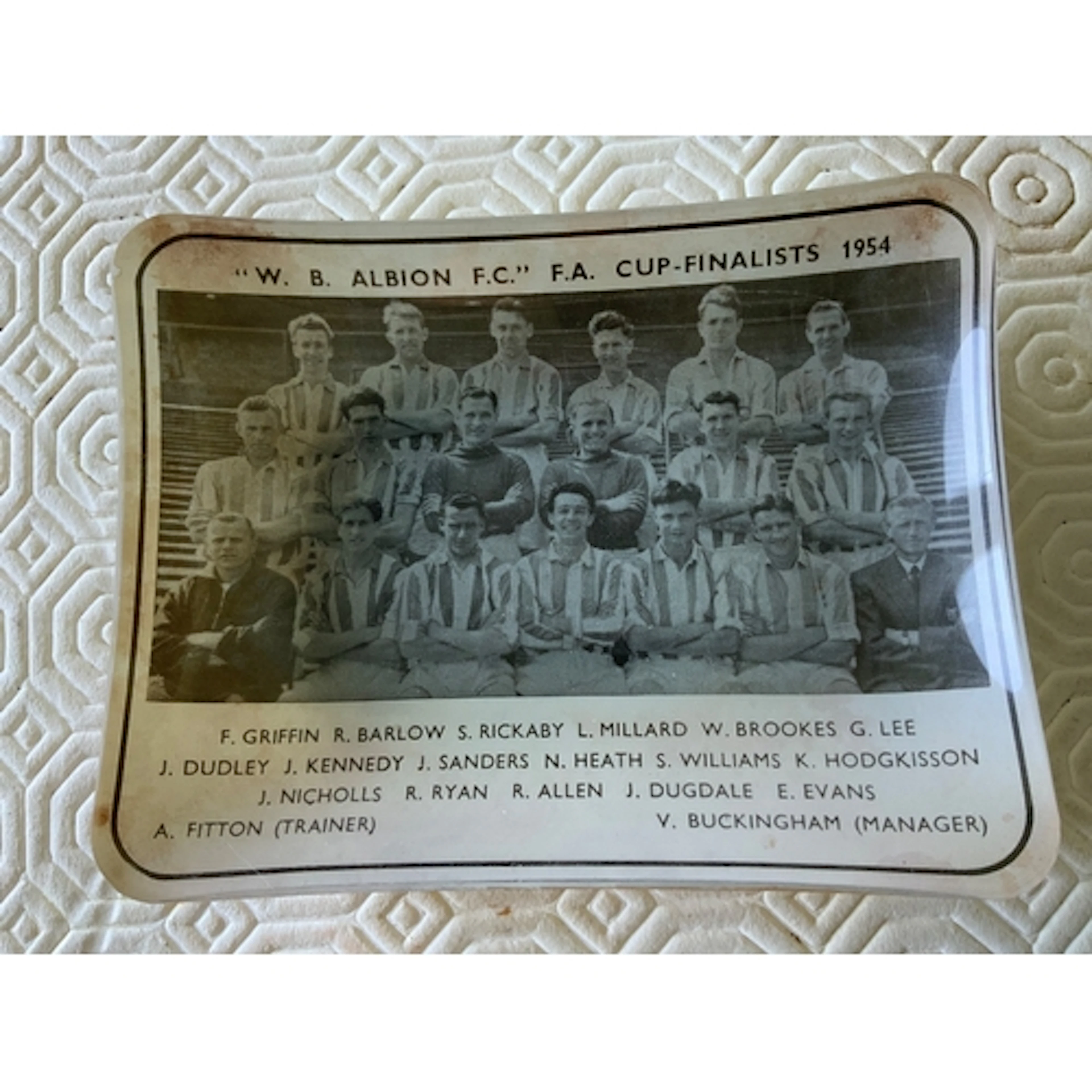 West Brom Football Memorabilia Box: Includes 1954 FA Cup fin...