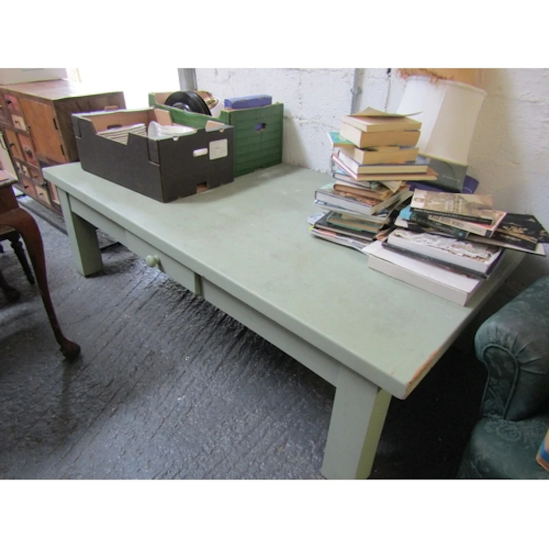Painted Pine Rectangular Form Coffee Table Approximately 6ft...