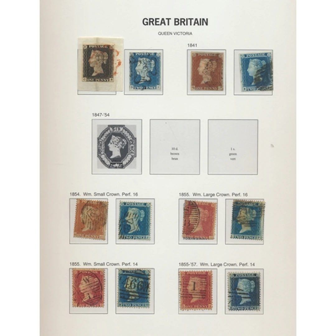 QV-QEII M/U coln in a SG Davo album, incl 1840 1d black pl. ...