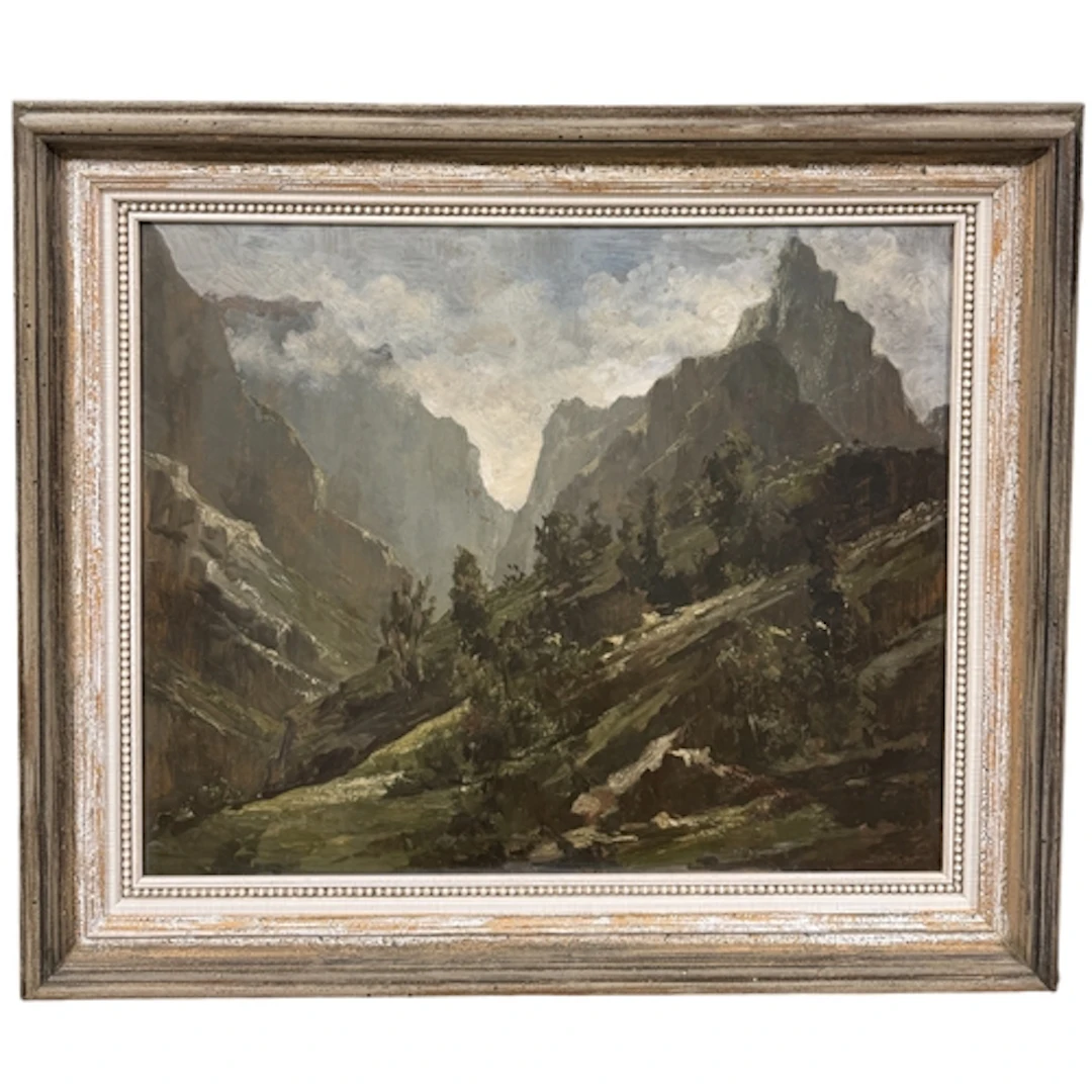 DOMINGO HUETOS (SPANISH, 1928-2005): A PYRENEES MOUNTAIN LAN...