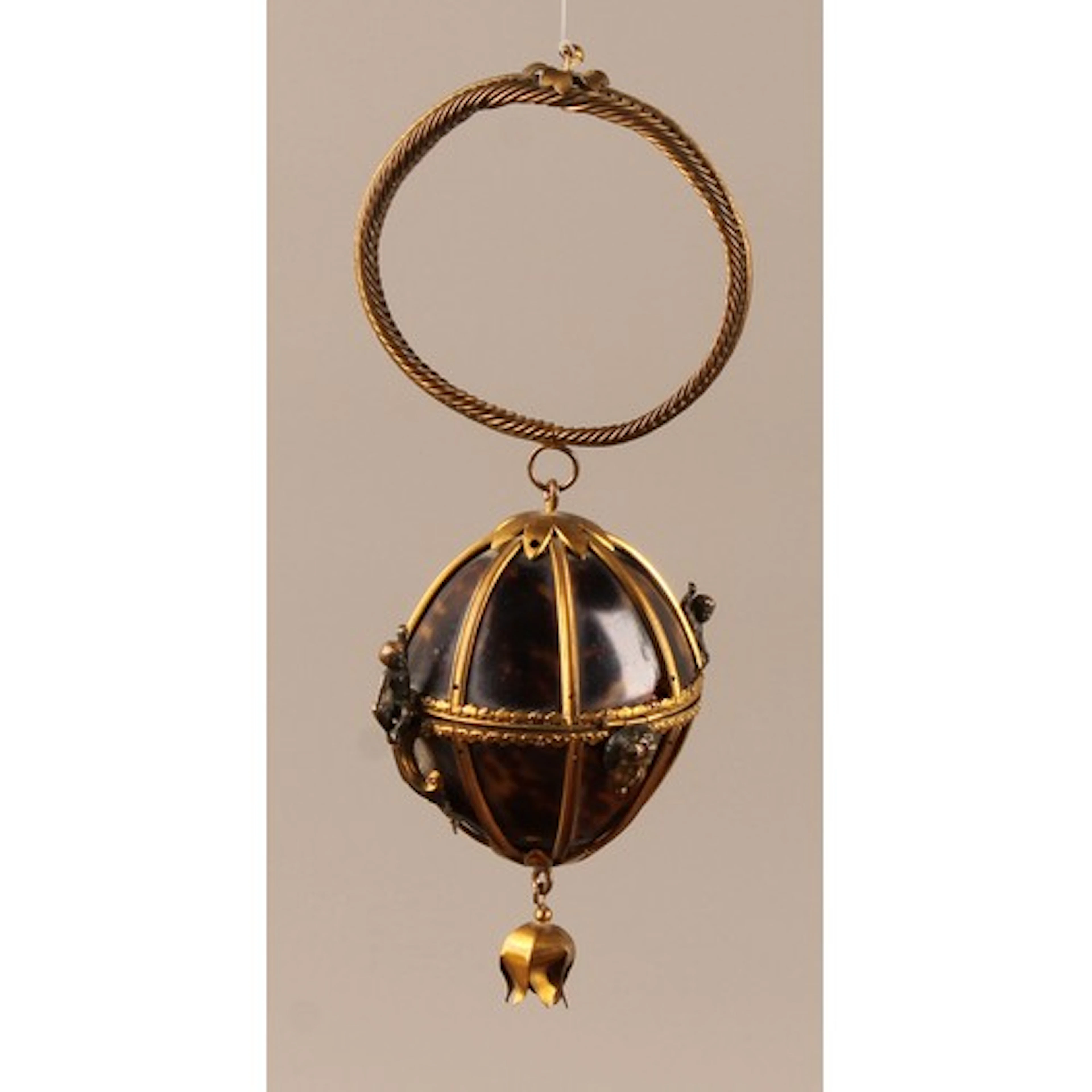 A 19th century tortoiseshell and ormolu mounted potpourri, t...