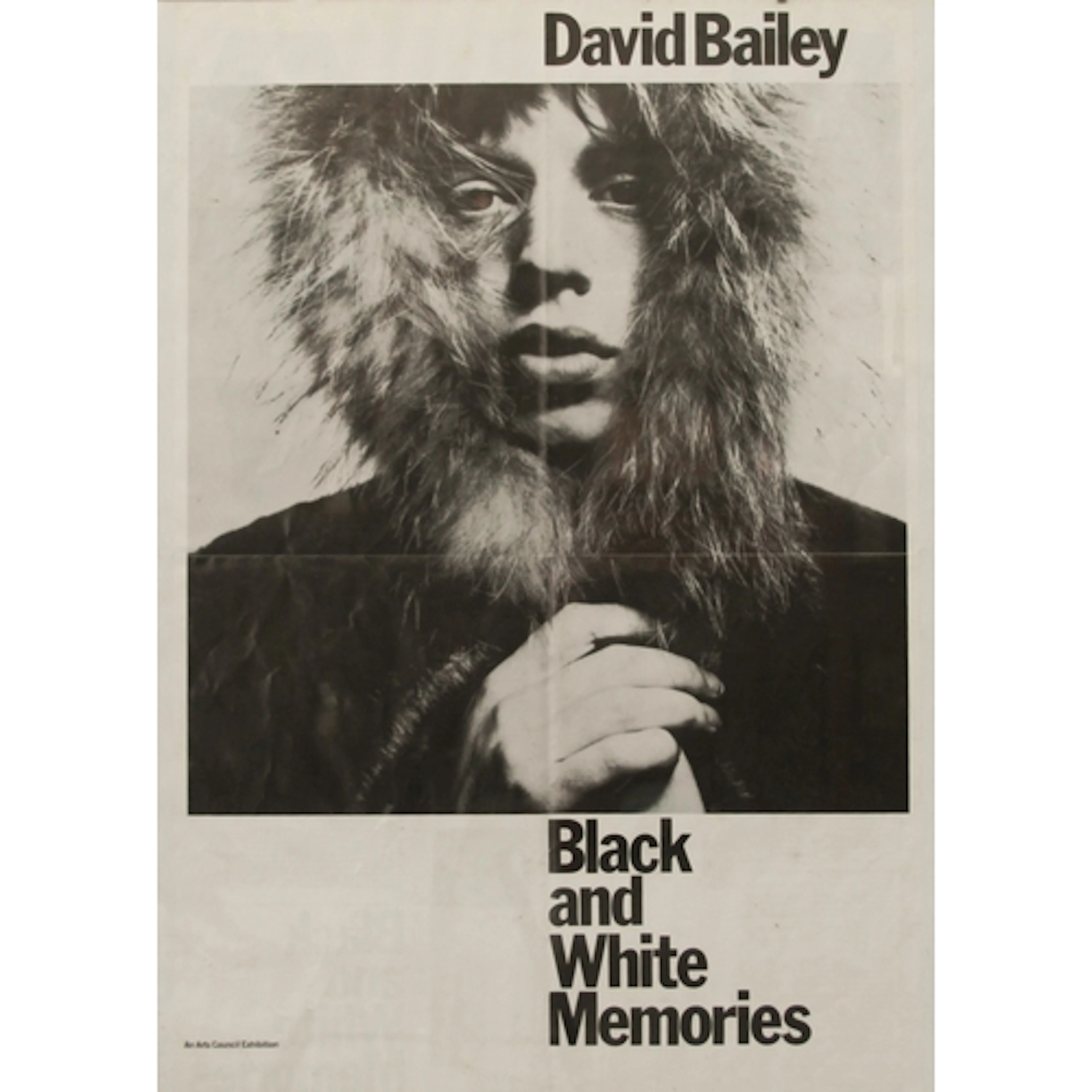 A 1980s poster advertising the David Bailey 'Black and White...