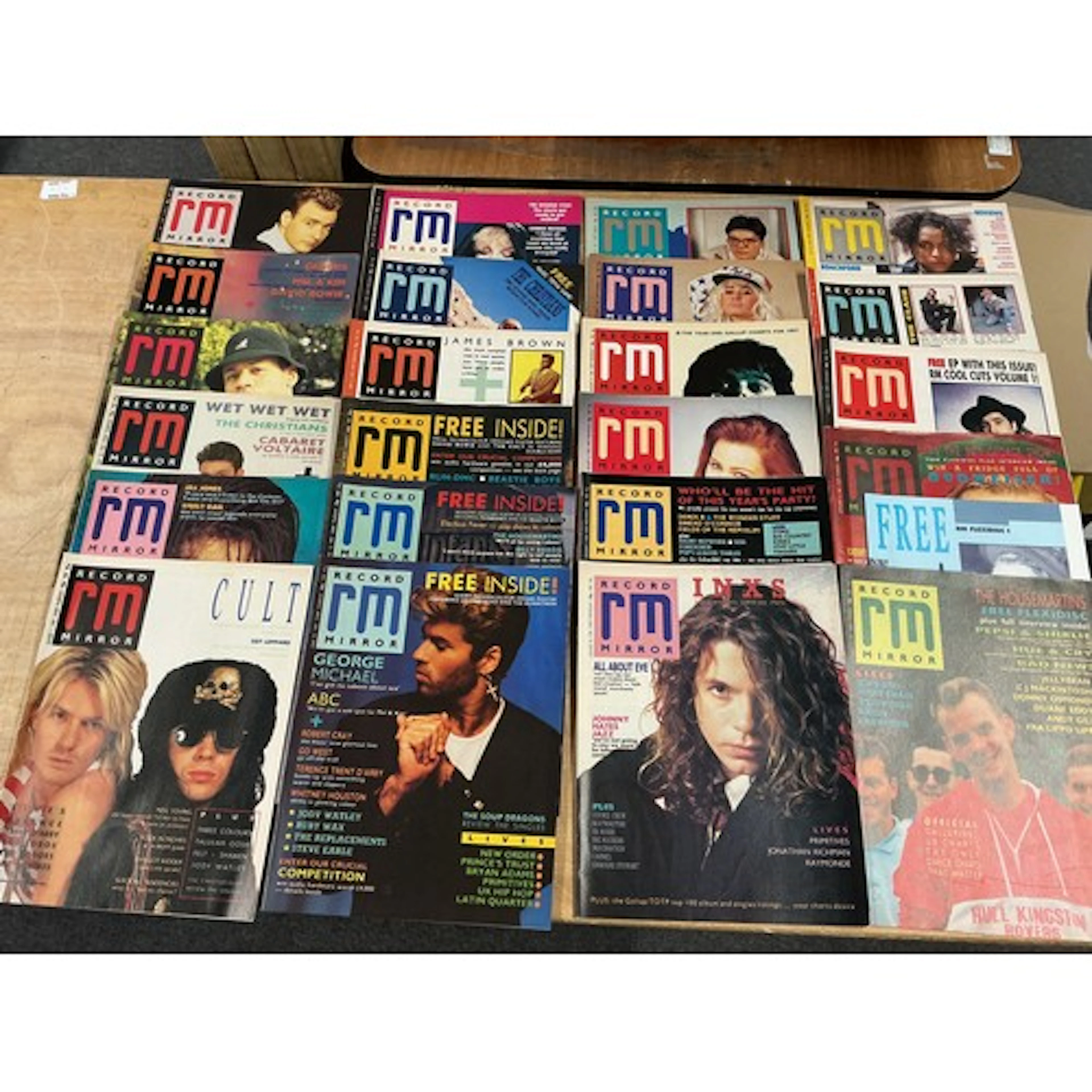 A collection of Record Mirror magazines, circa 1987-89. Incl...