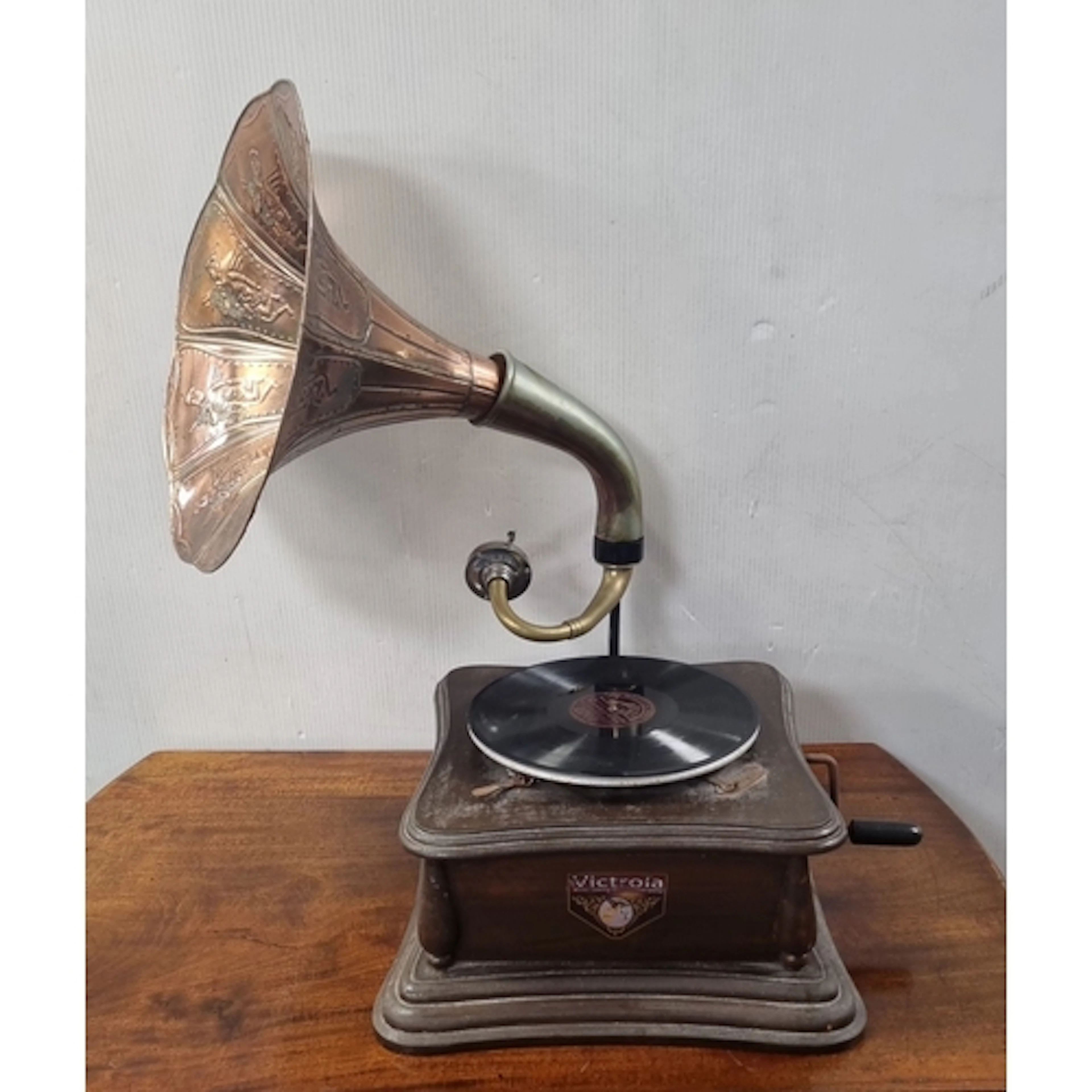 Antique Victrola Gramophone with horn