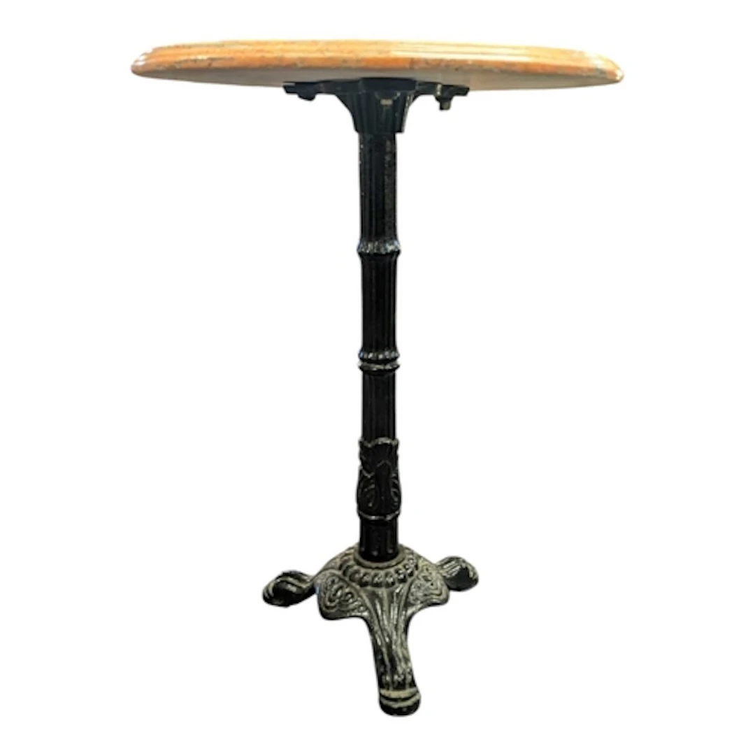 A vintage mid 20th century marble & iron occasional tabl...