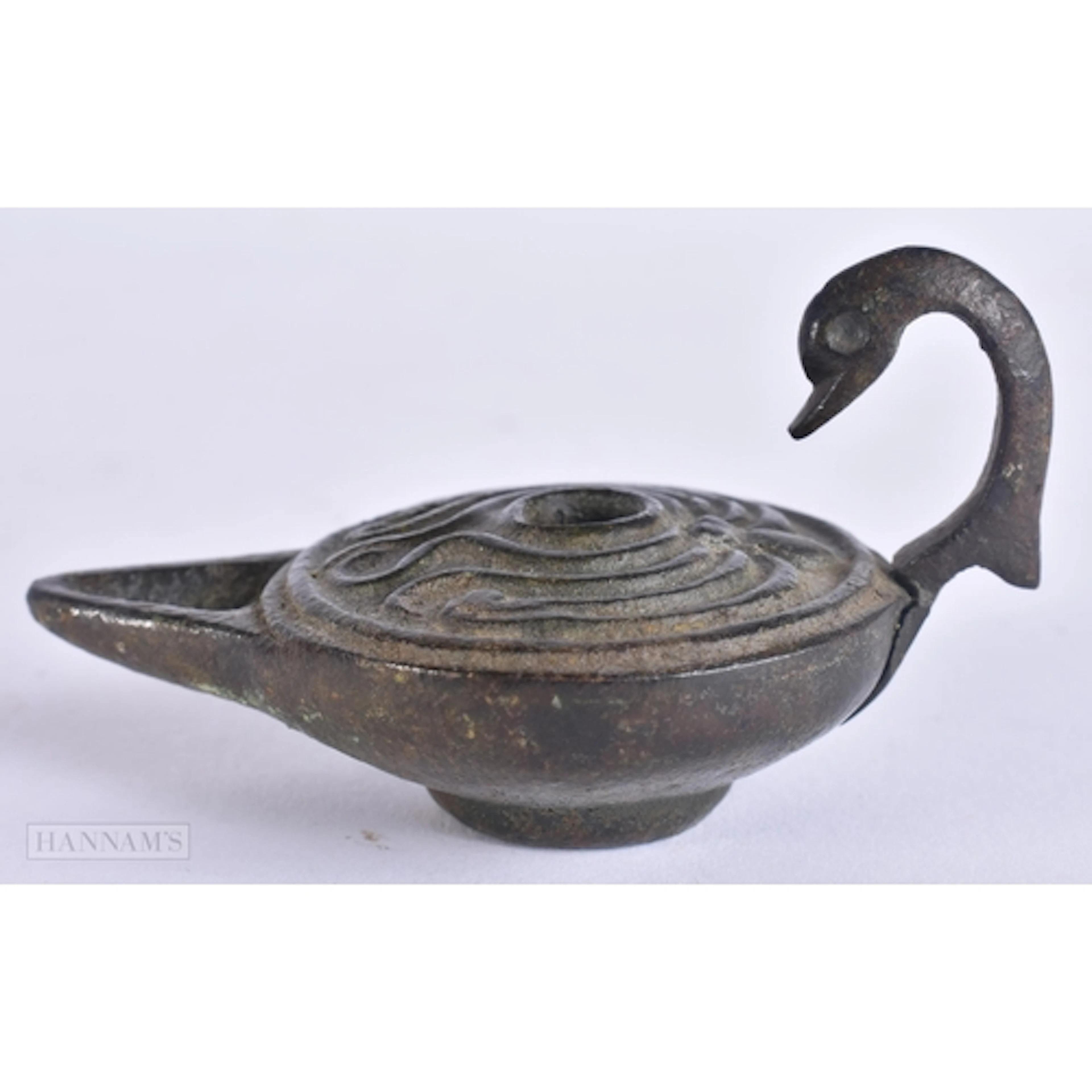 A 19TH CENTURY ITALIAN GRAND TOUR BRONZE OIL LAMP After the ...