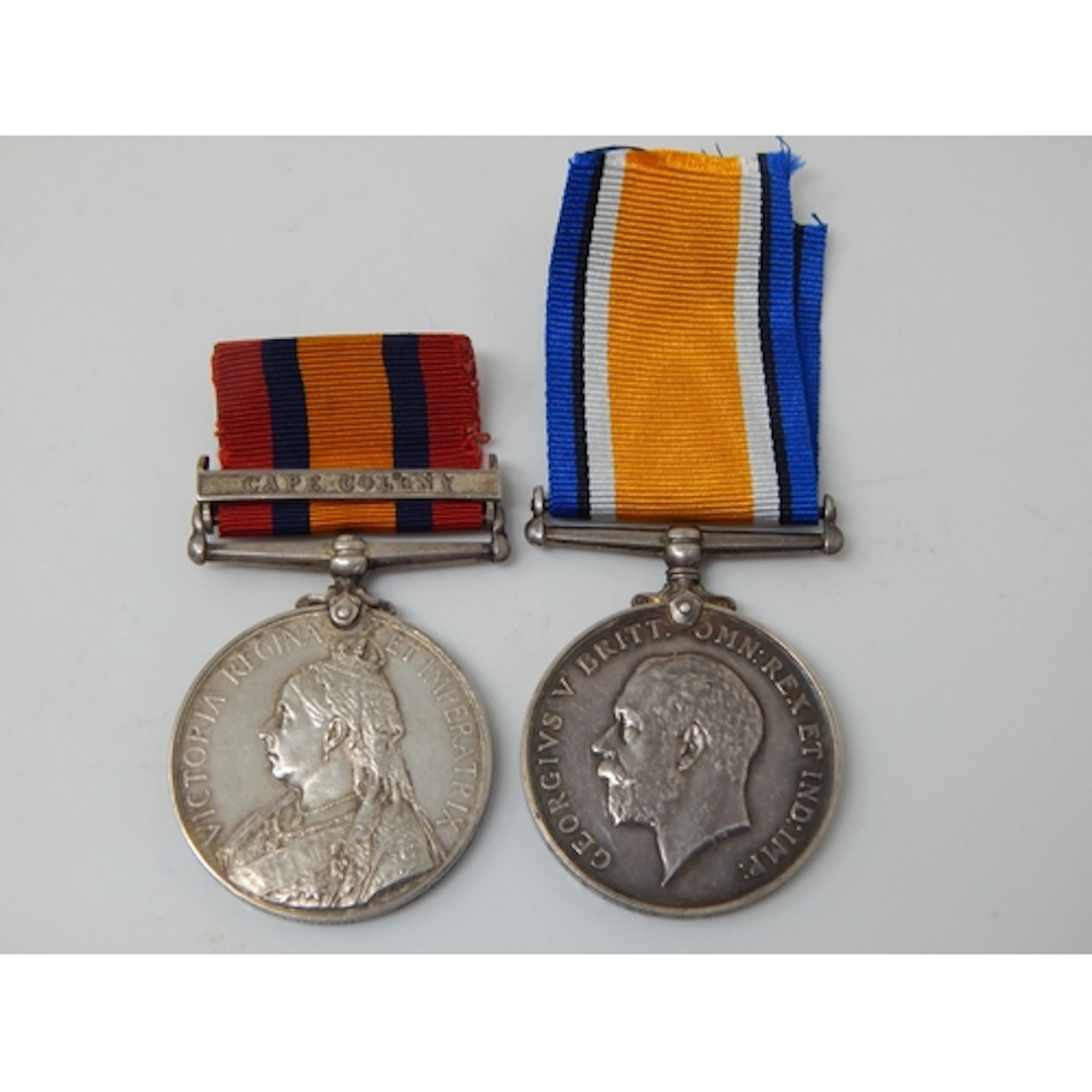 Boer War Q.S.A Medal with Clasp for Cape Colony + WWI War Me...