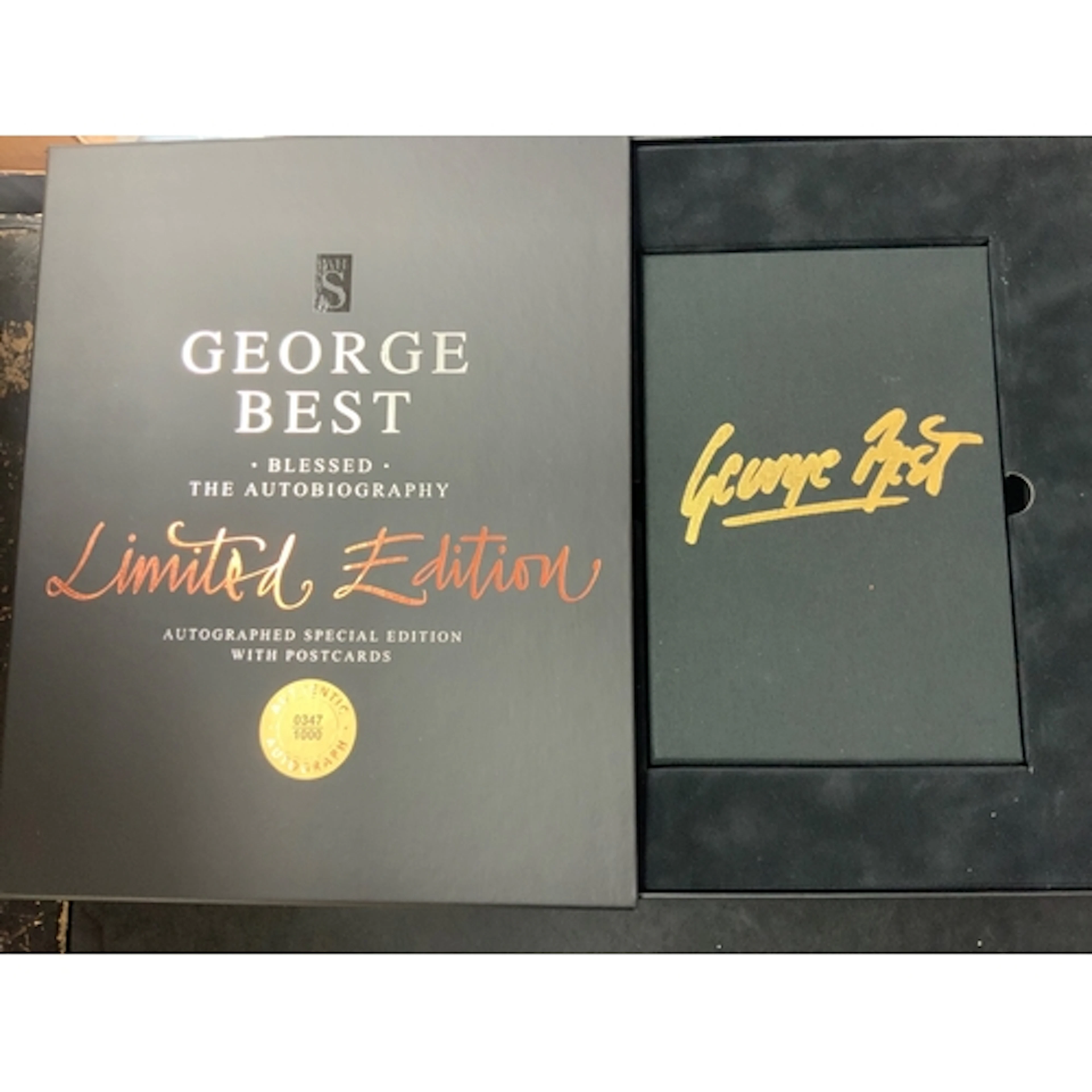 George Best Boxed Ltd Edition Signed Football Book:Ltd editi...