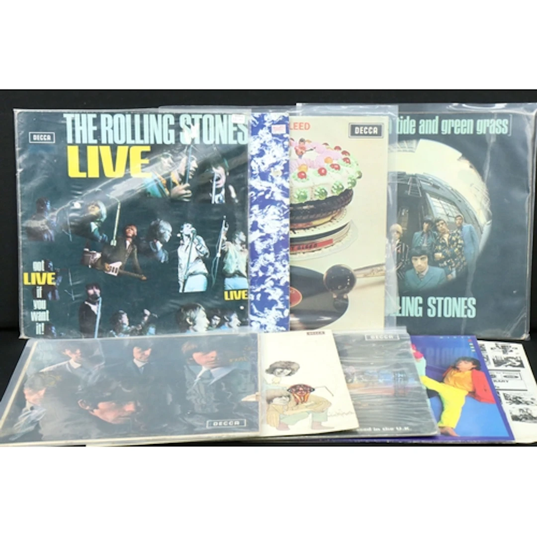 Vinyl - 9 The Rolling Stones LPs to include Let It Bleed (Au...