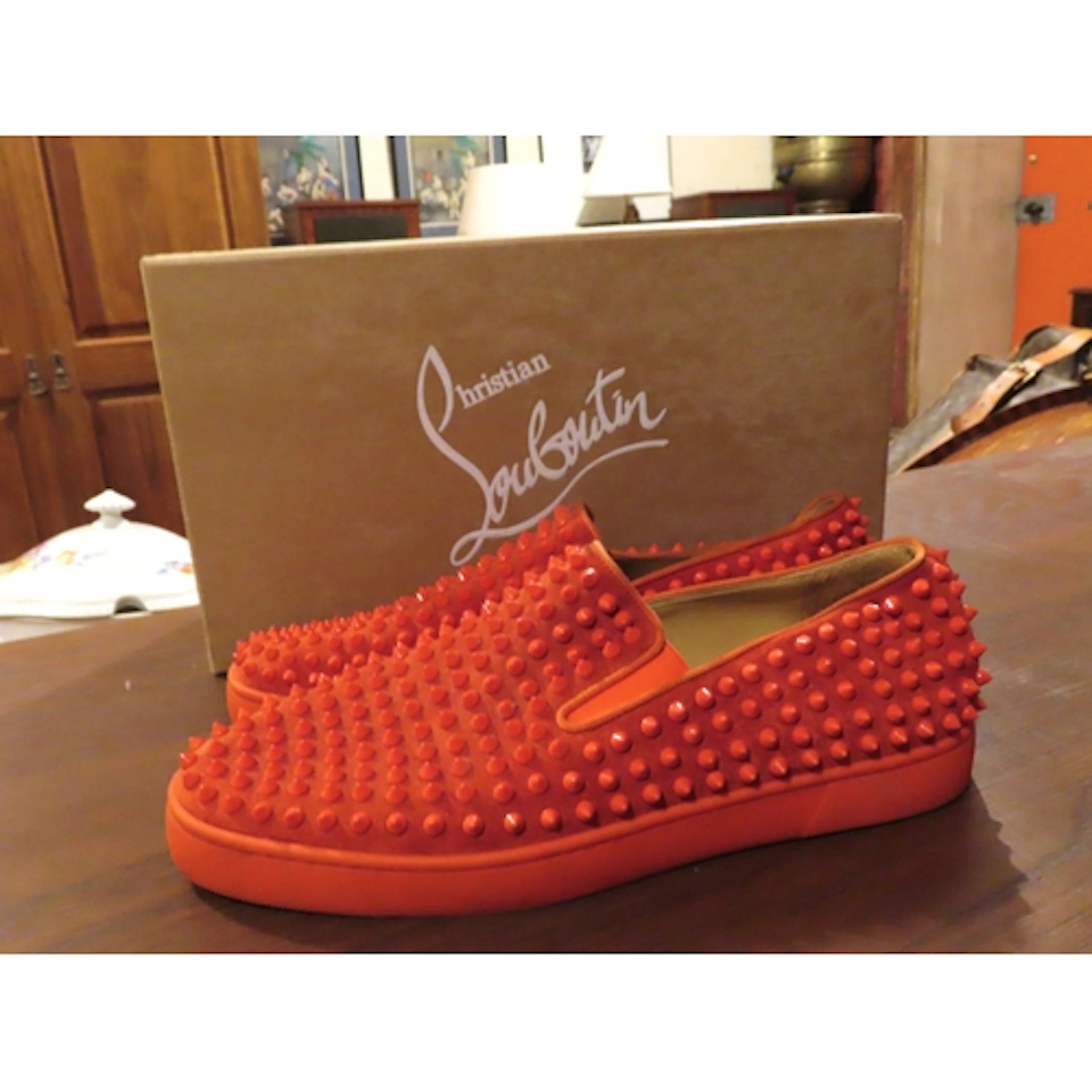 Pair of Gentlemen's Designer Shoes Christian Louboutin Slip ...