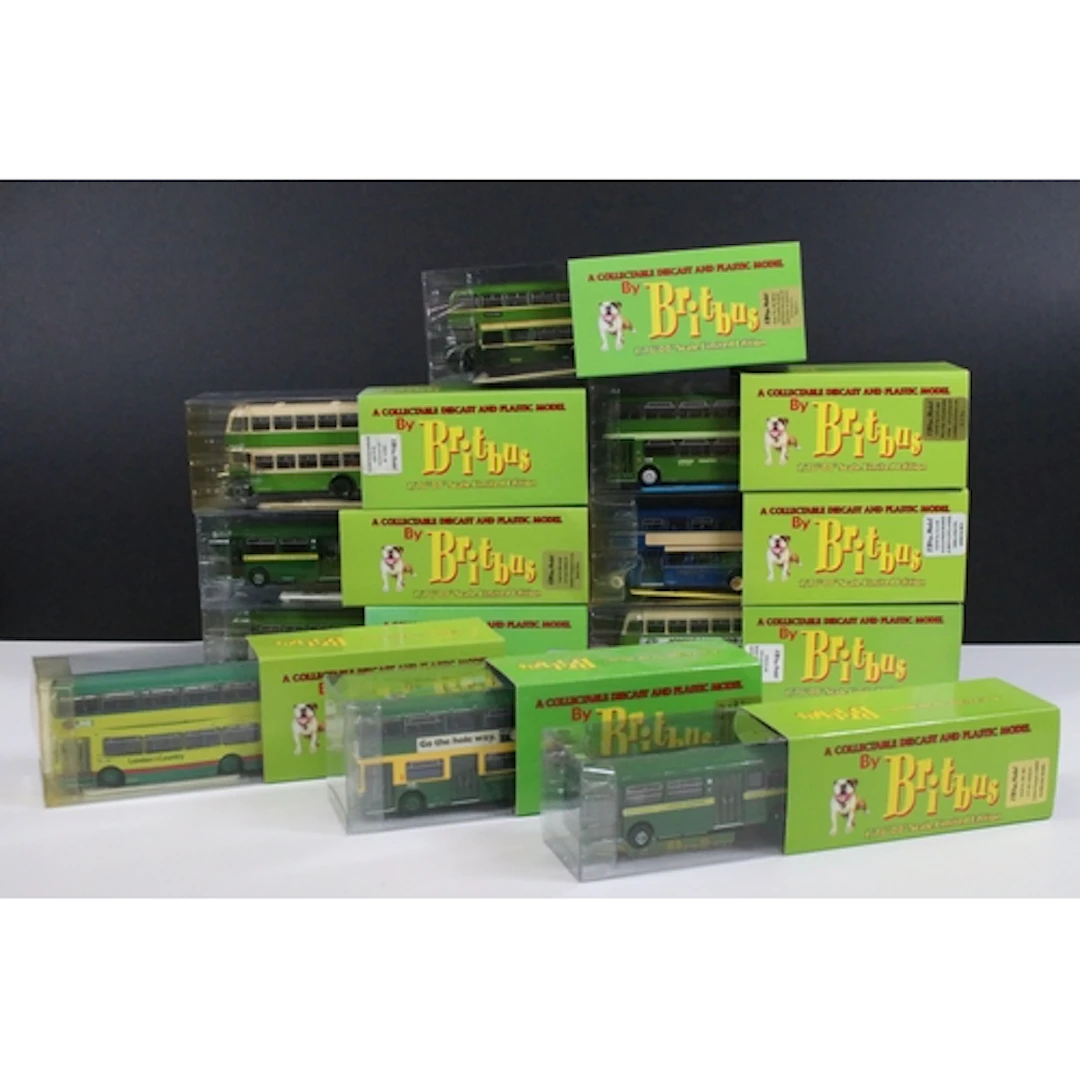 Ten boxed Britbus diecast model buses to include AN2-002 PRV...