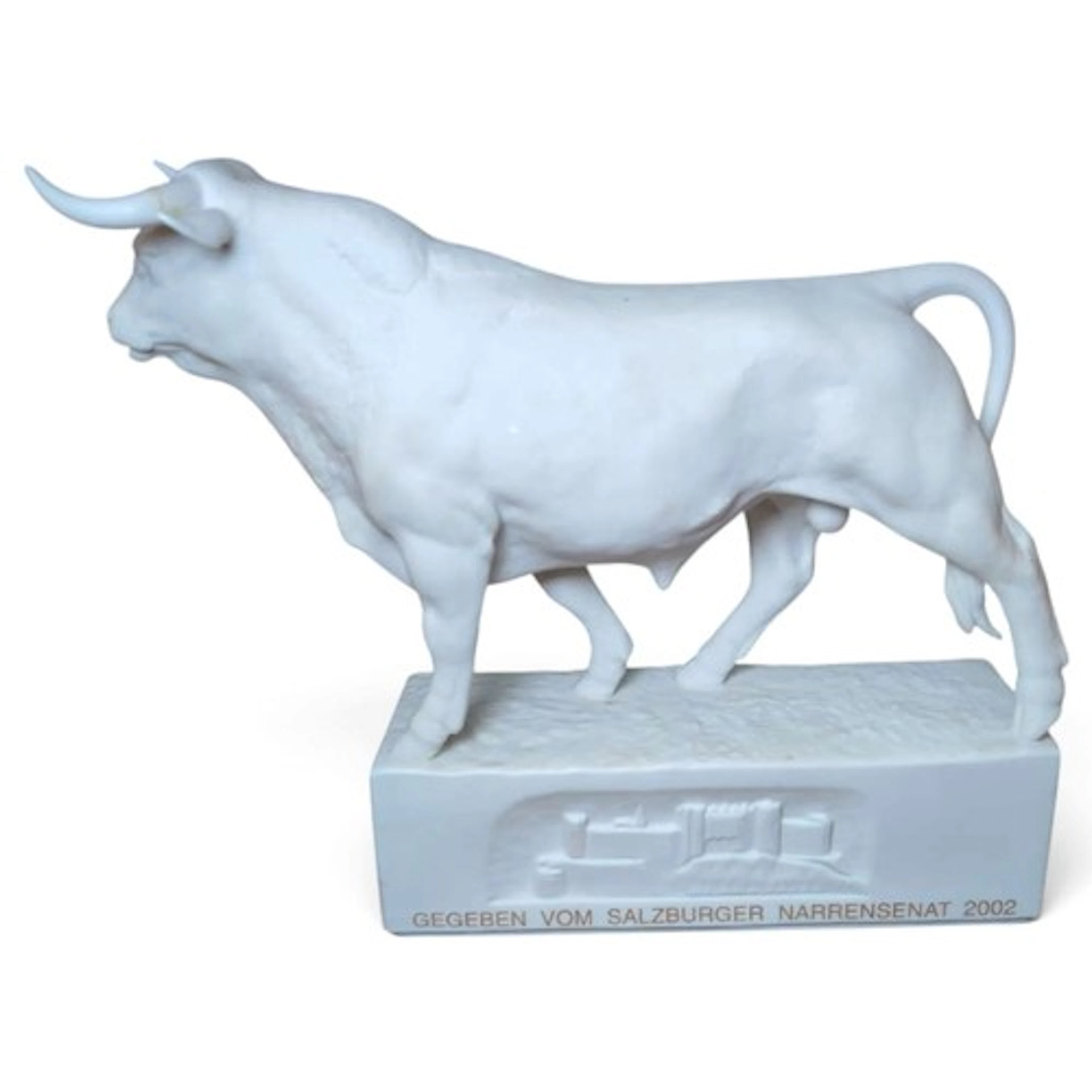 Parian bull by Hutschenreuther, boxed.