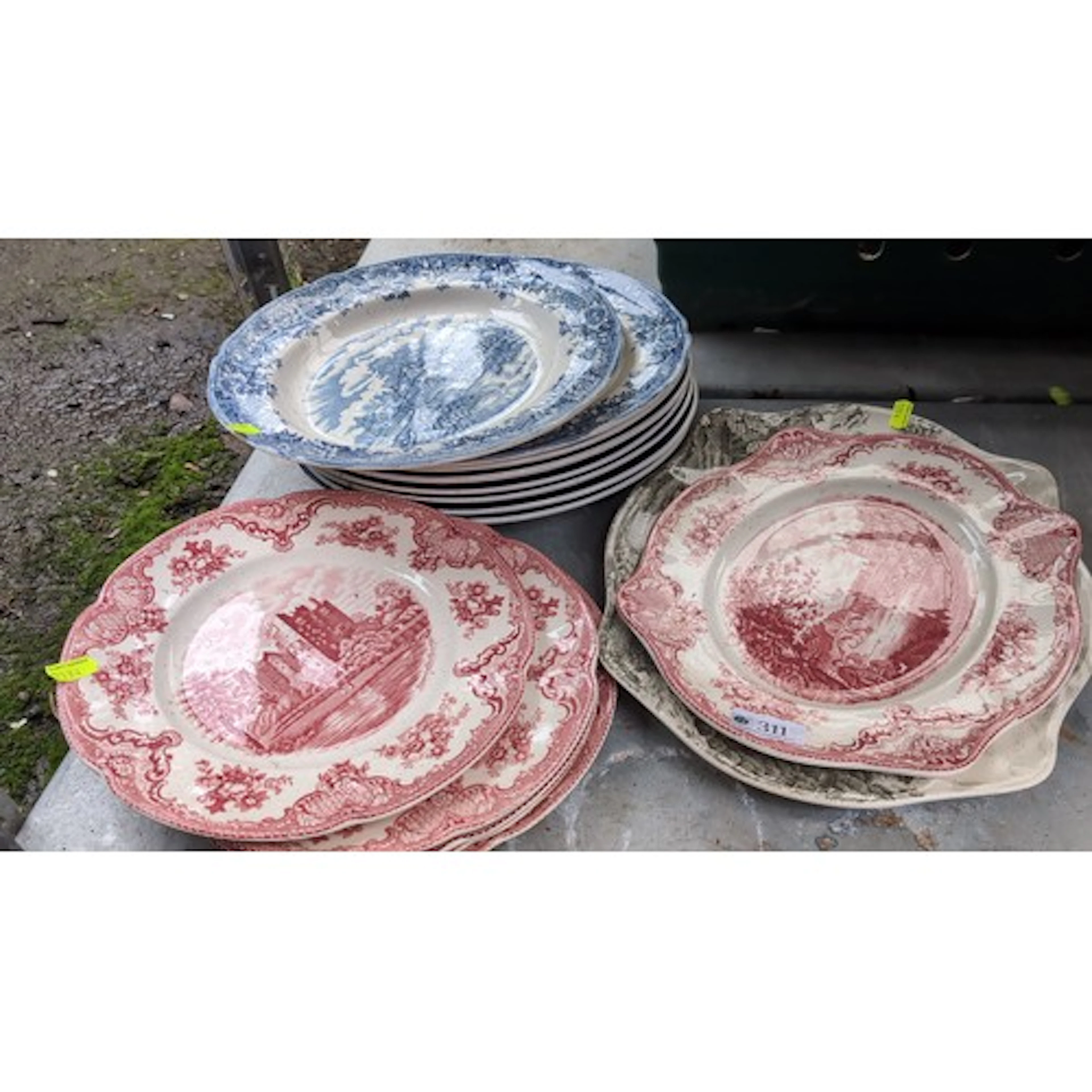 A group of Old British Castles transfer-printed earthenware ...