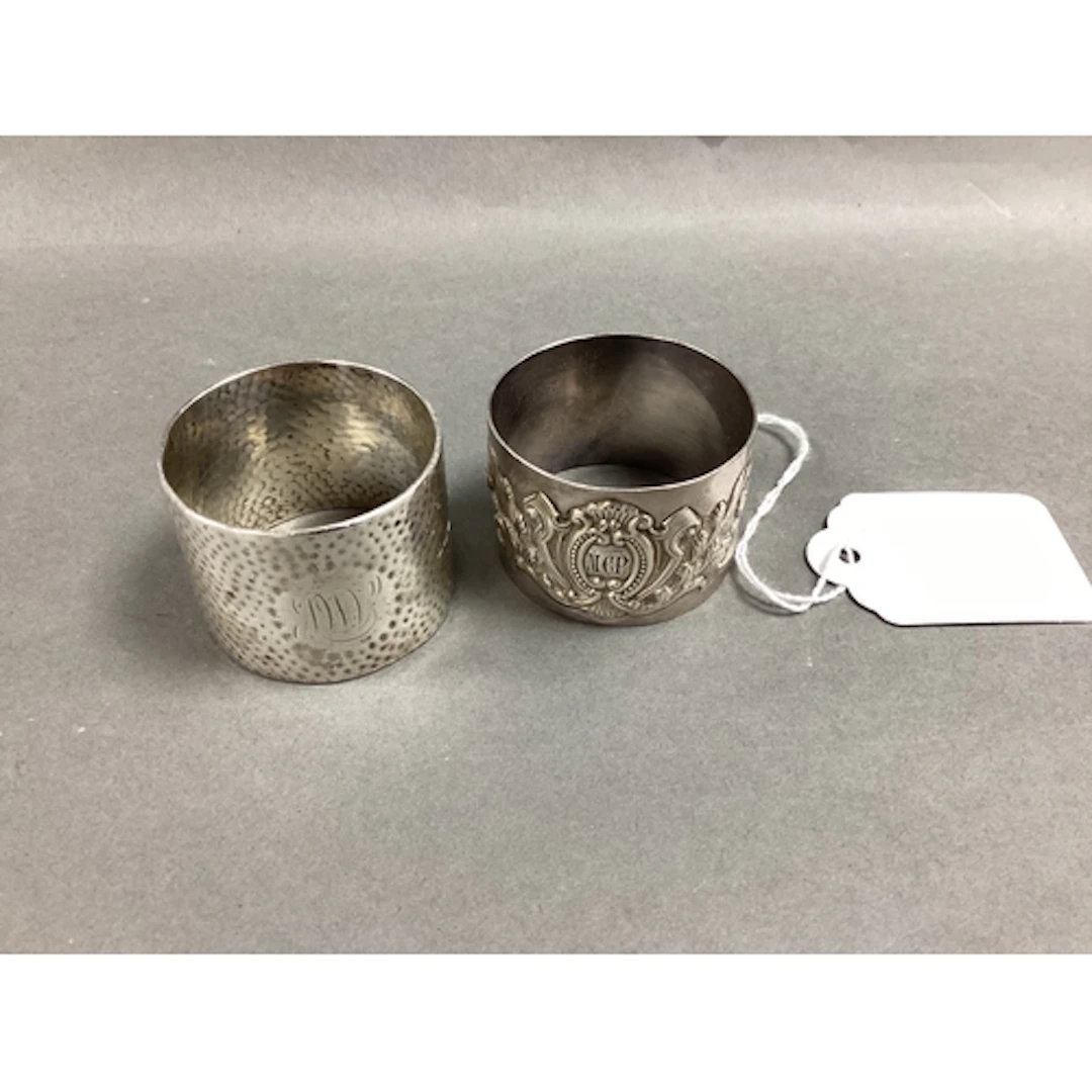 A Hallmarked Silver Planished Napkin Ring, Martin, Hall & Co...