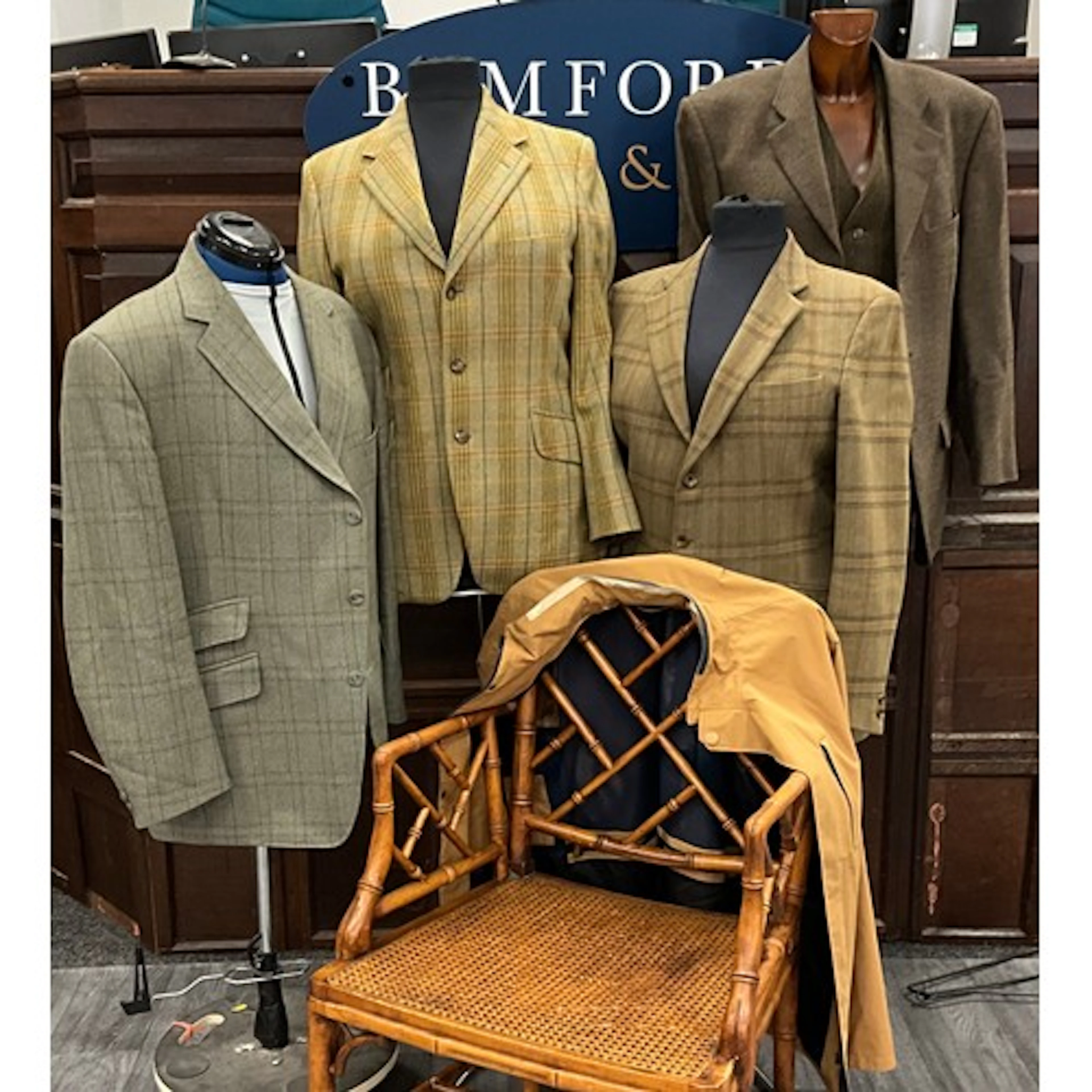 Country clothing - a vintage Pierre Balmain tweed jacket, 10...