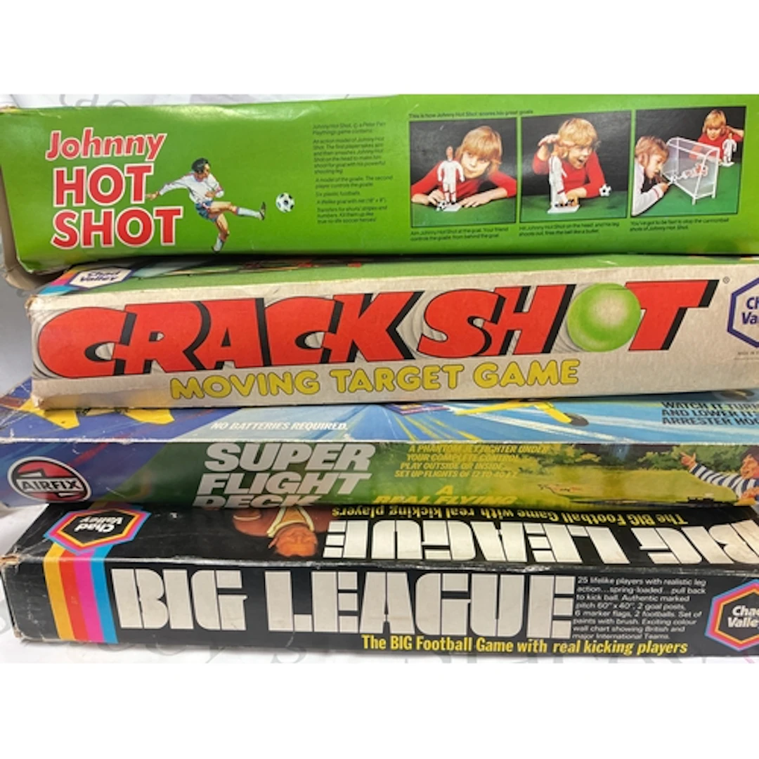 A Collection Of 4 Games. A Johnny Hot Shot, A Chad Valley Cr...