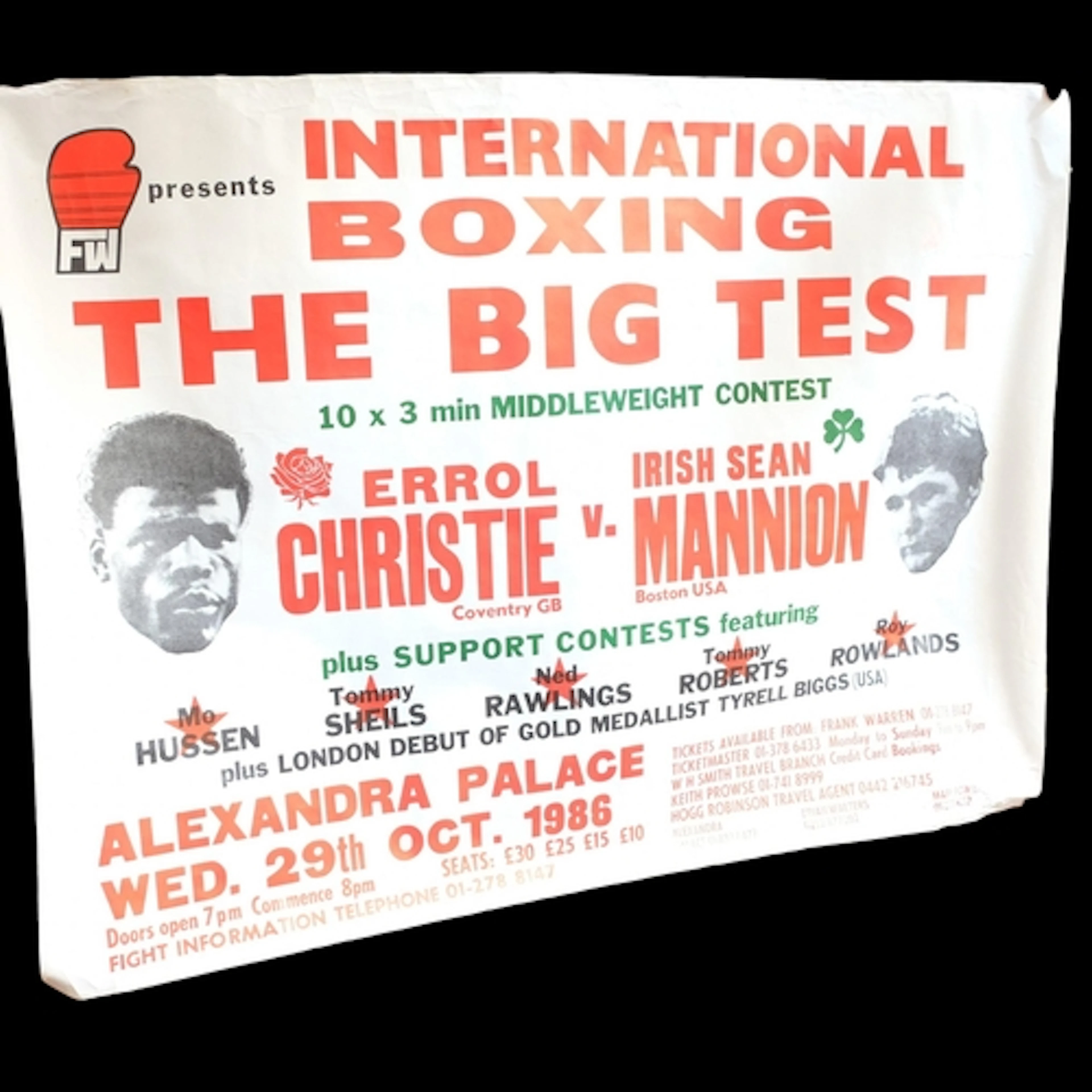 3 boxing posters, Marvin Hagler vs Sugar Ray Leonard, anothe...