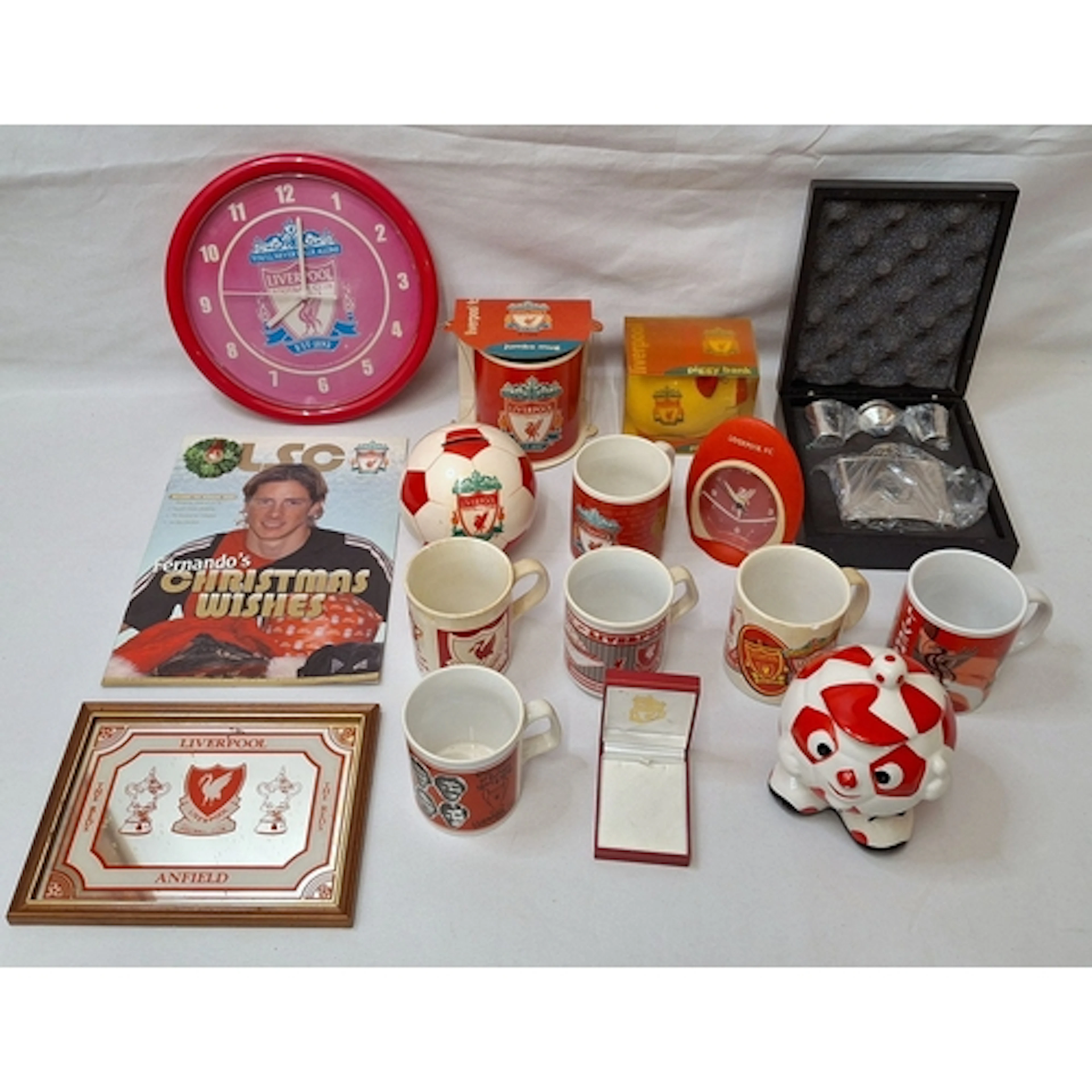 Liverpool Football Club Ephemera incl. vintage mugs, money b...