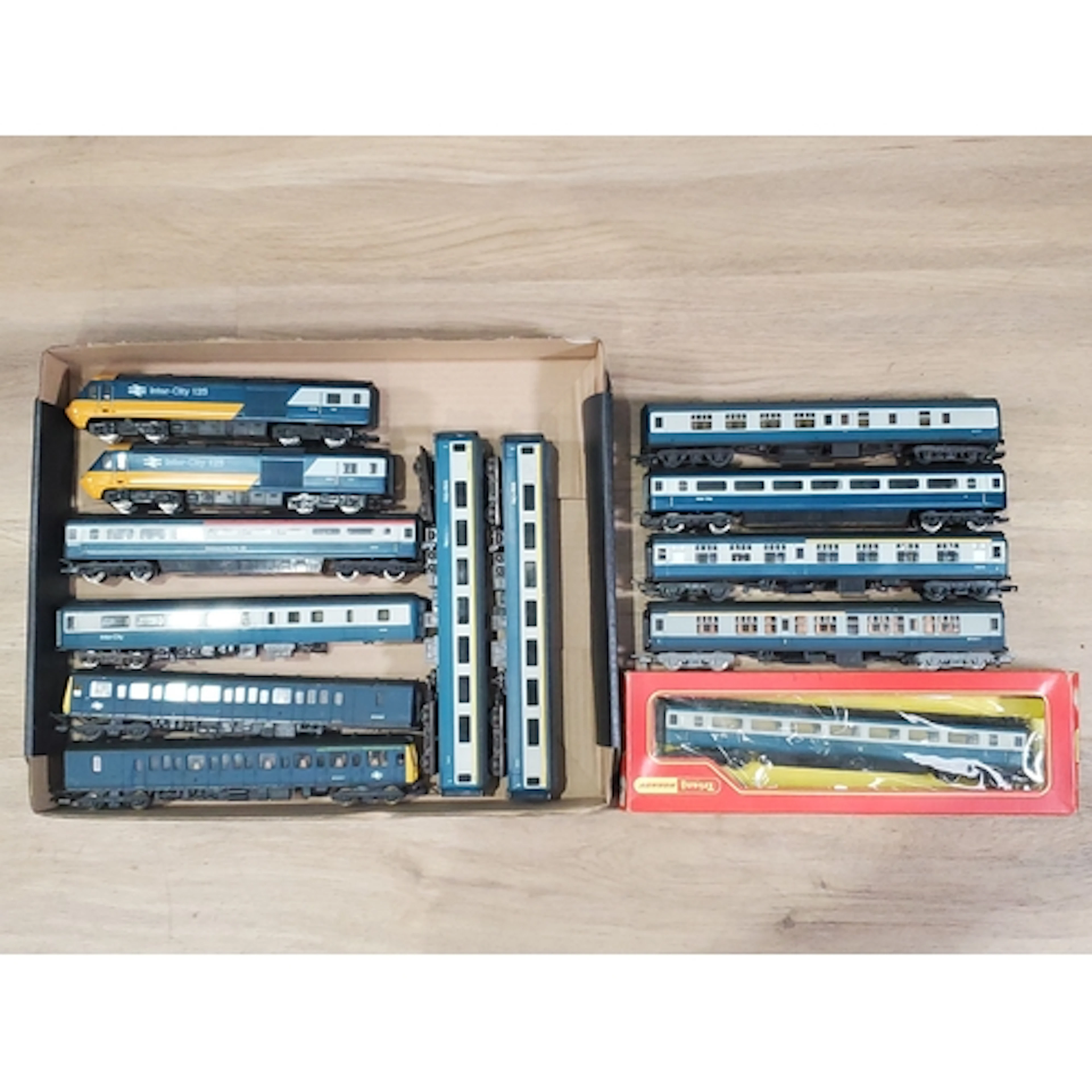 An unboxed Lima 00 gauge Class 117 2-car DMU (trailer coach ...