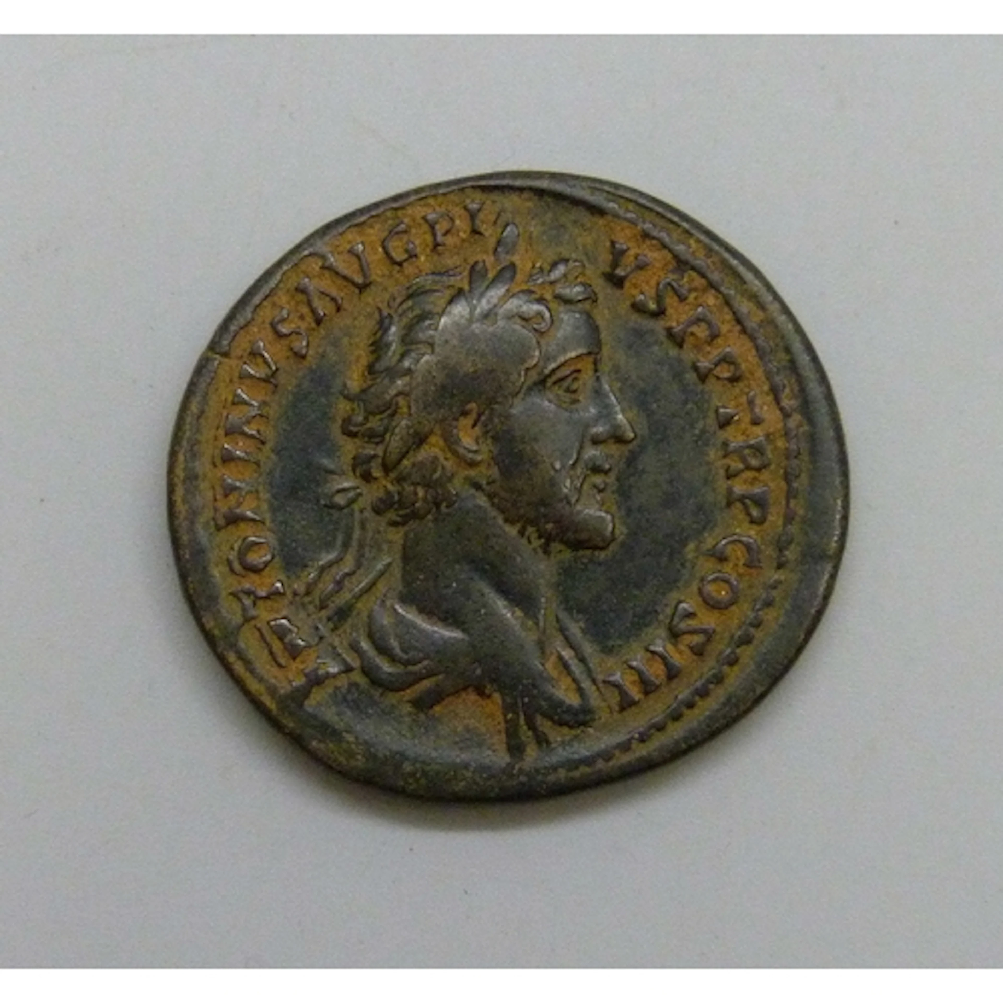 Coins - a Roman bronze Antoninus Pius sestertius