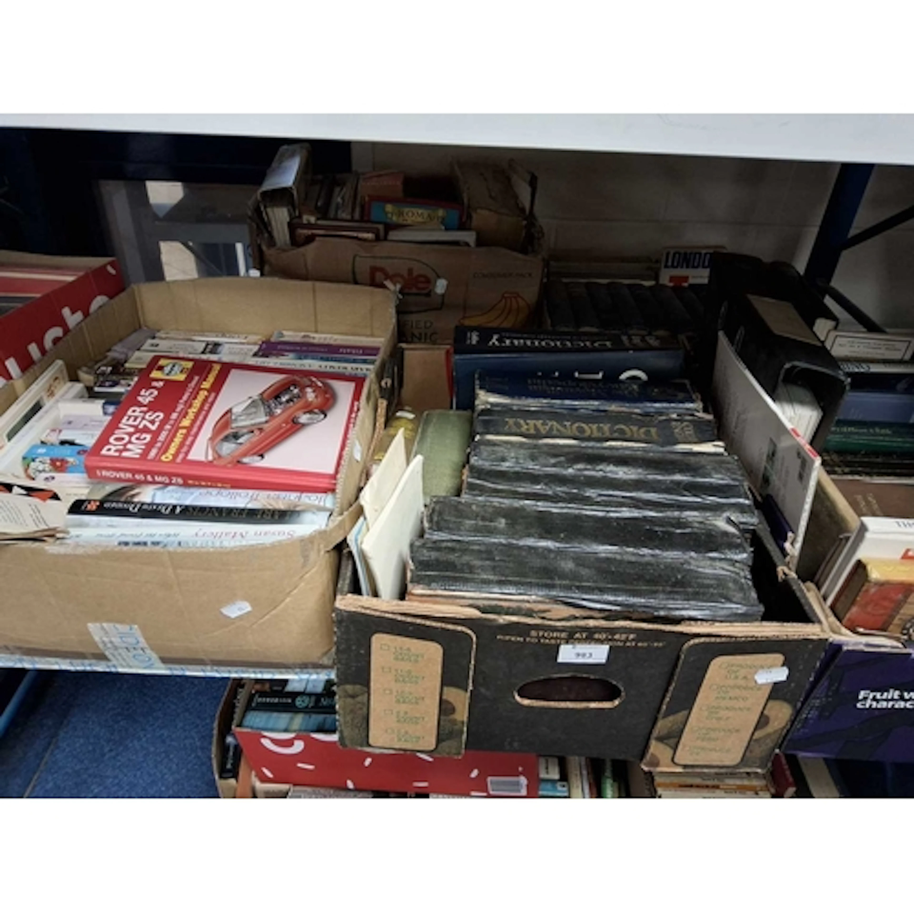 SIX BOXES OF BOTH FICTION AND NON-FICTION BOOKS, fiction boo...