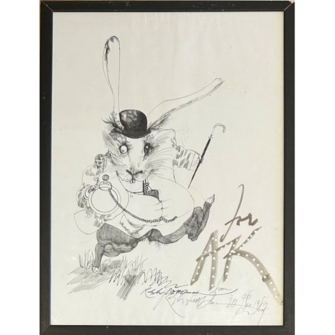 Ralph Steadman, (b.1936) ' The White Rabbit from Alice in Wo...