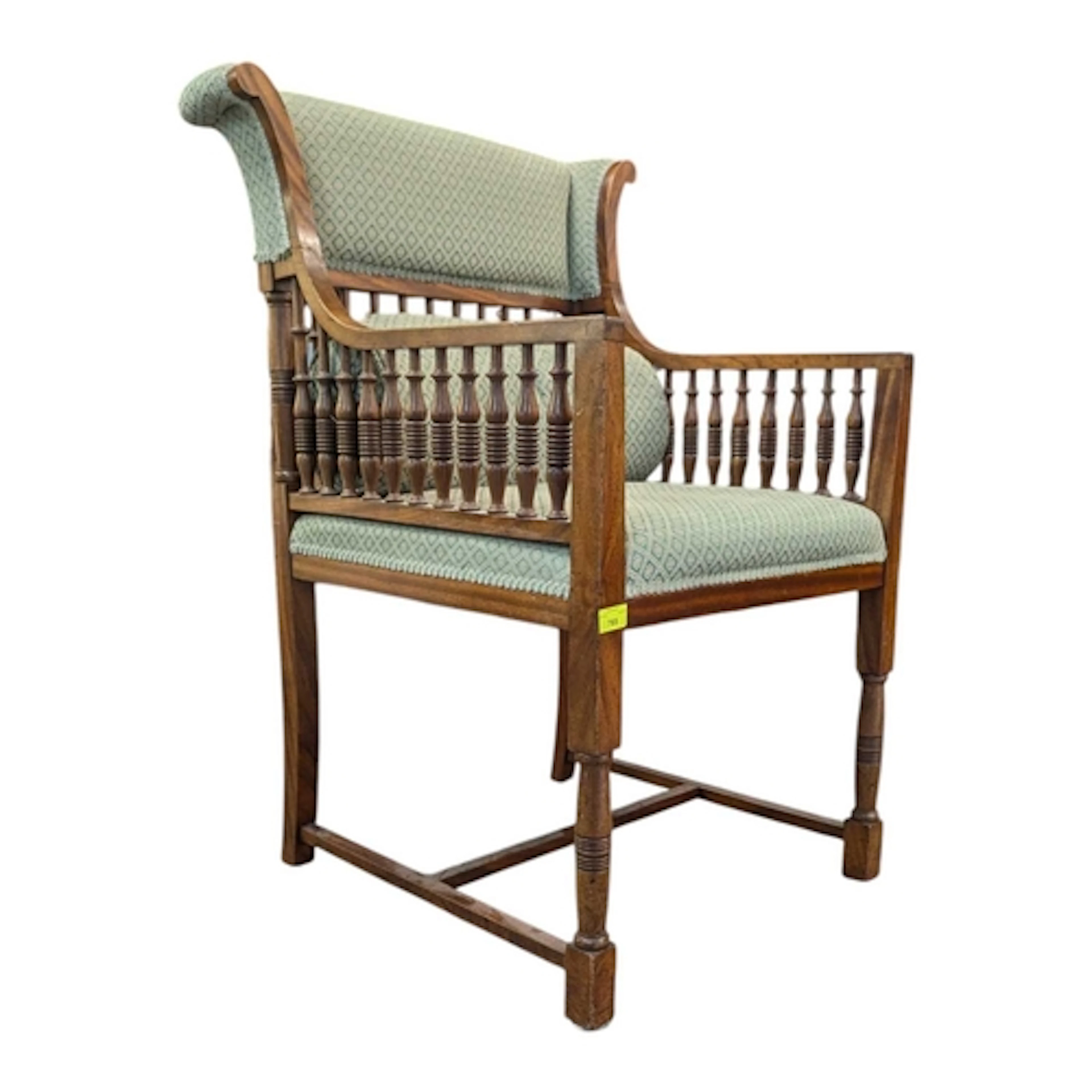 19th century German continental Biedermeier mahogany armchai...
