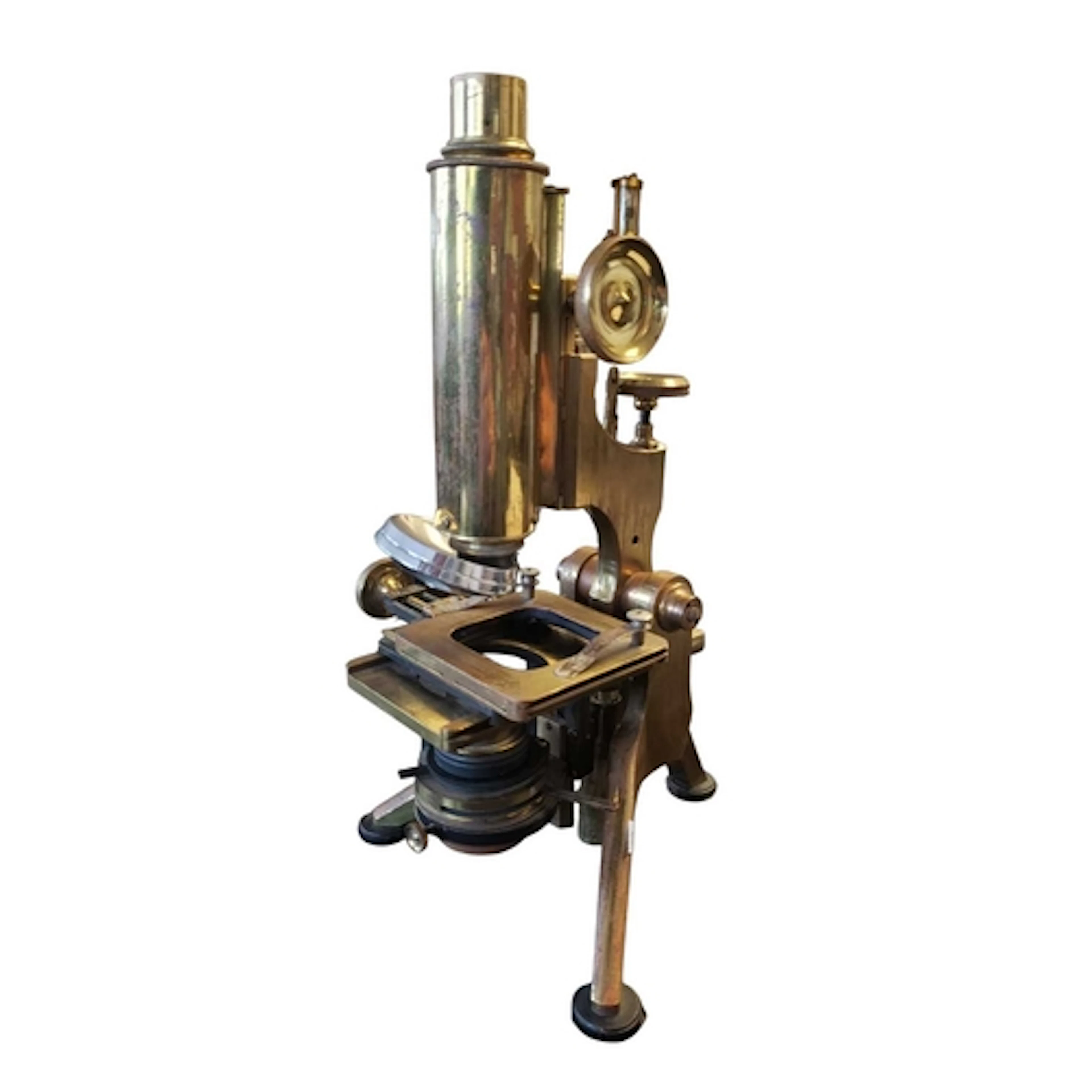 A late 19th century W. Watson and Sons brass scientific micr...