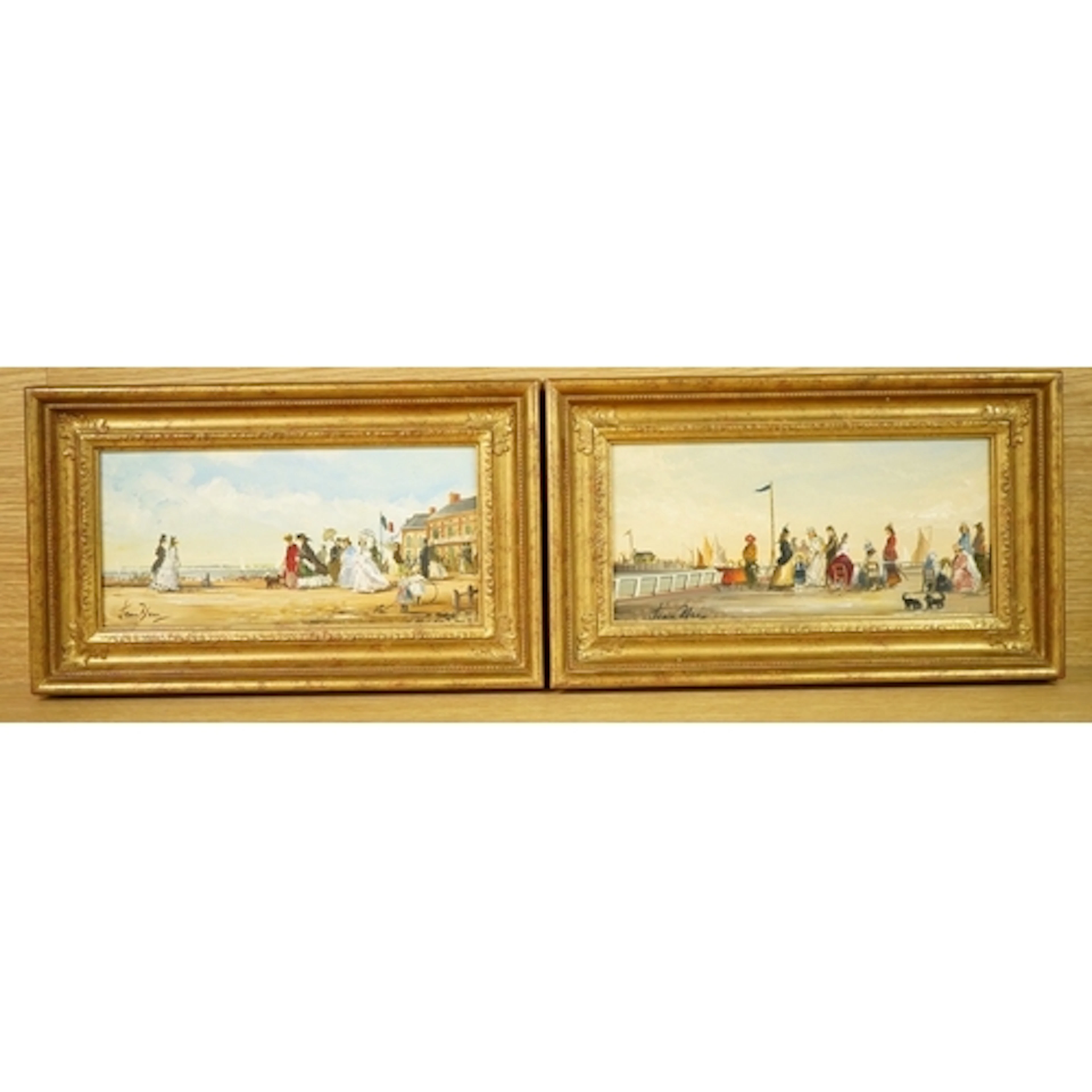 Jean Bleu, 'Watching the Sailing Boats' and 'The Beach at Tr...