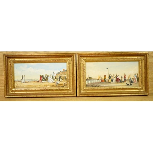 Jean Bleu, 'Watching the Sailing Boats' and 'The Beach at Tr...