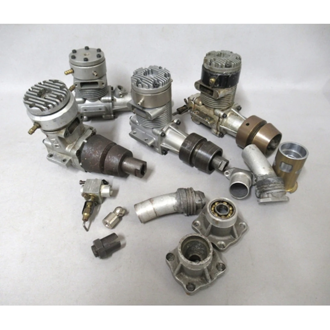 Four various marine model boat engines, including Webra and ...