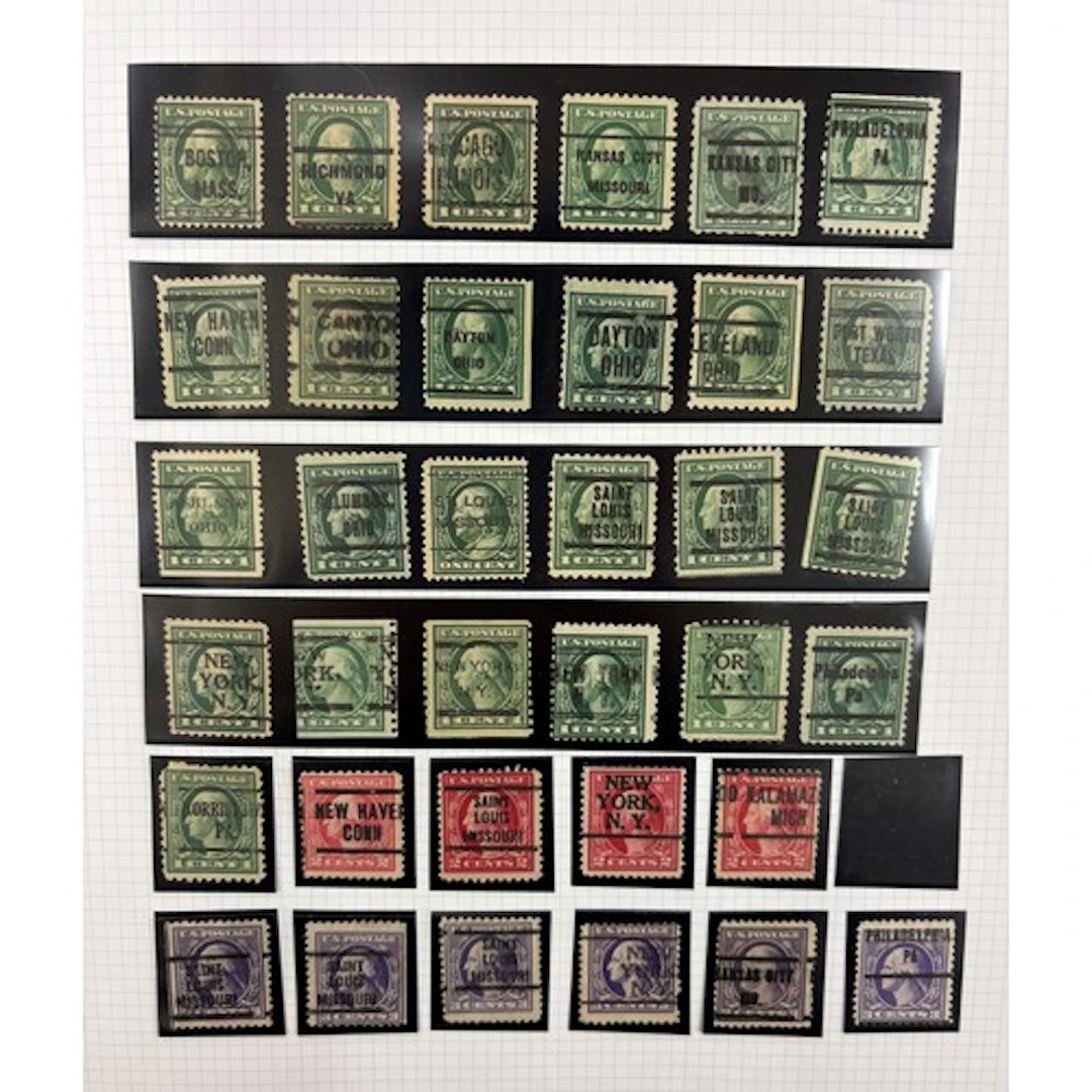 2 ring binders of USA. 1 containing stamps mostly used from ...