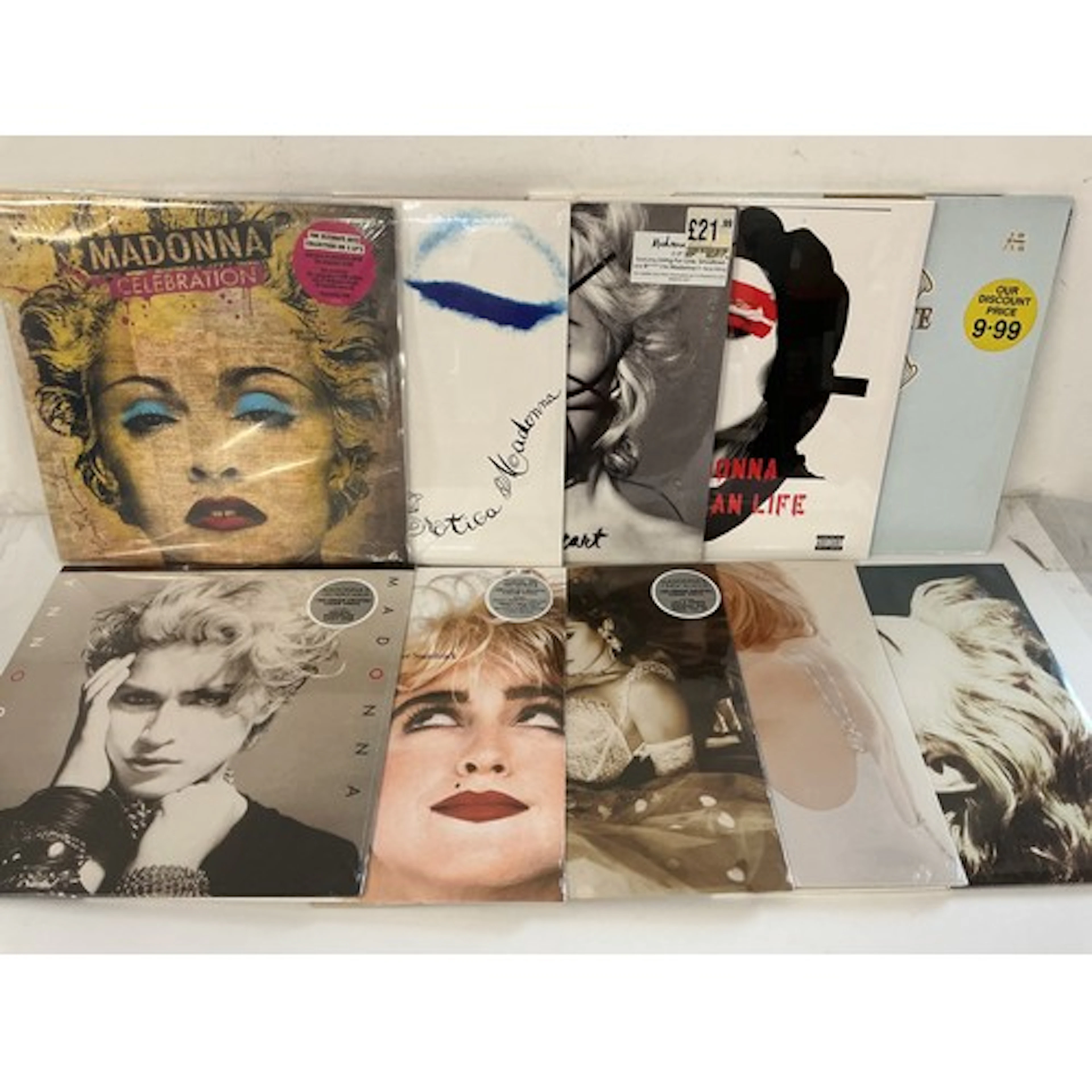 Ten Madonna LPs comprising mainly 180g sealed pressings.