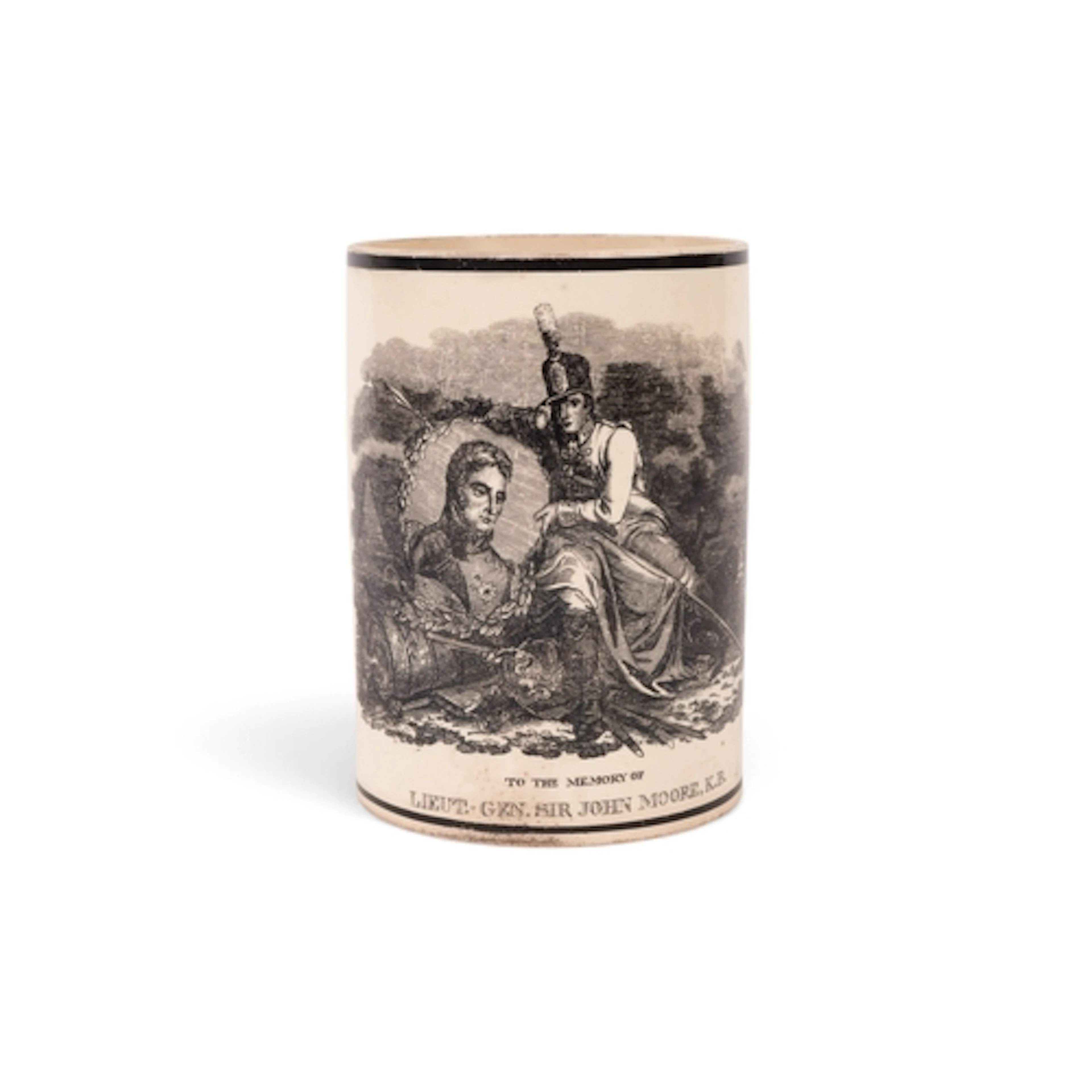 A creamware jug commemorating the death of Sir John Moore, c...