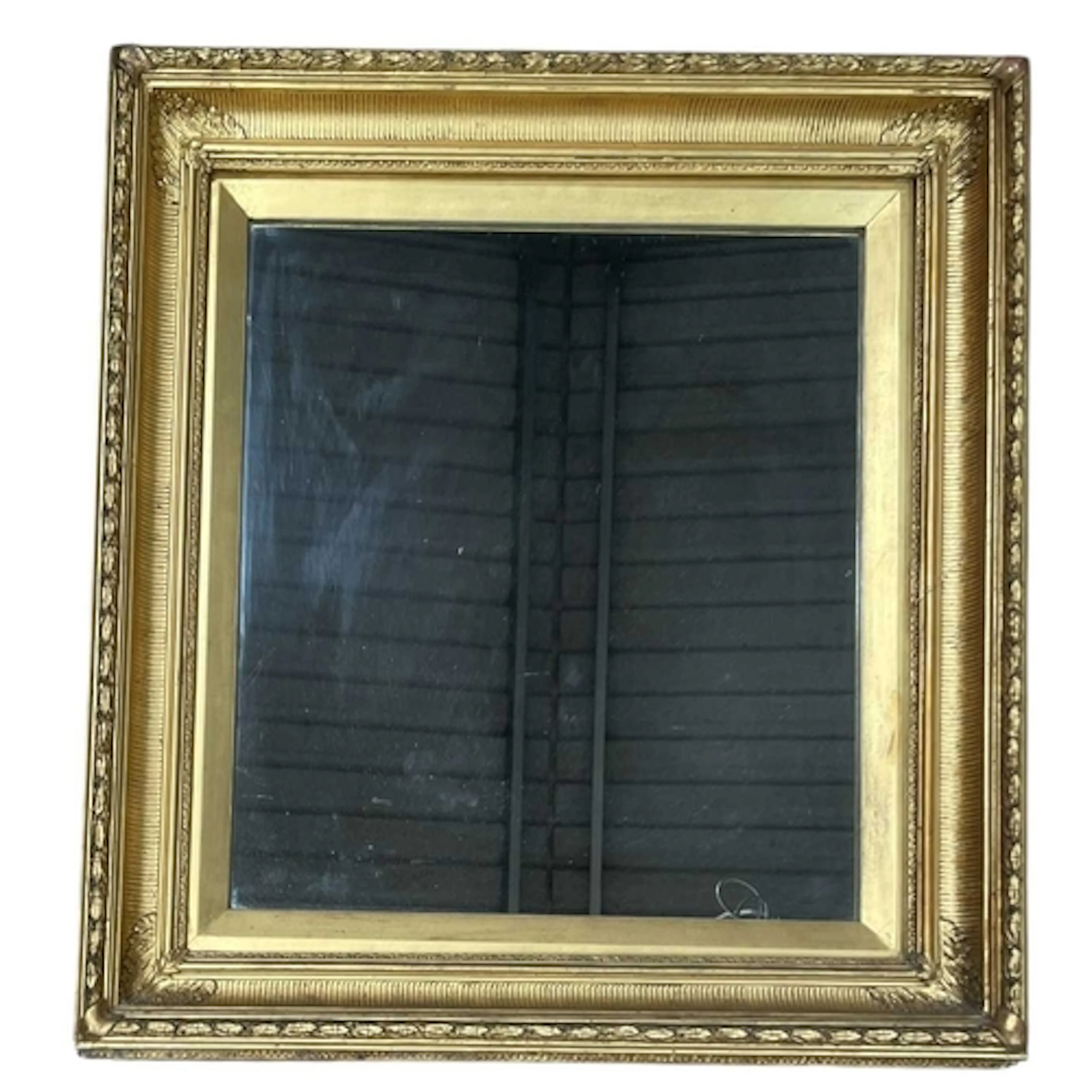 19th century gilt wood and gesso worked wall mirror. The lar...