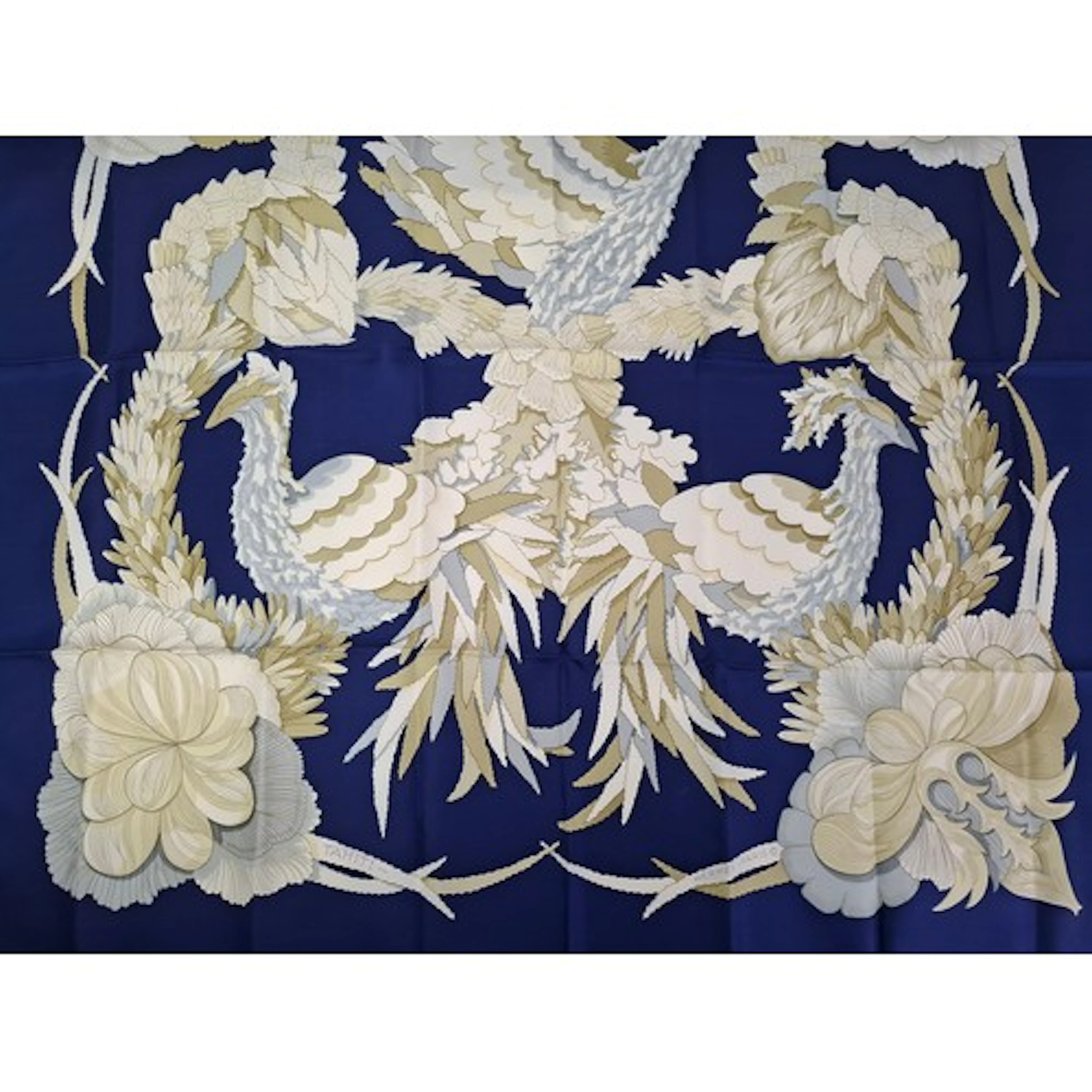Hermes- A 1990's Tahiti by Cathy Latham silk scarf having a ...