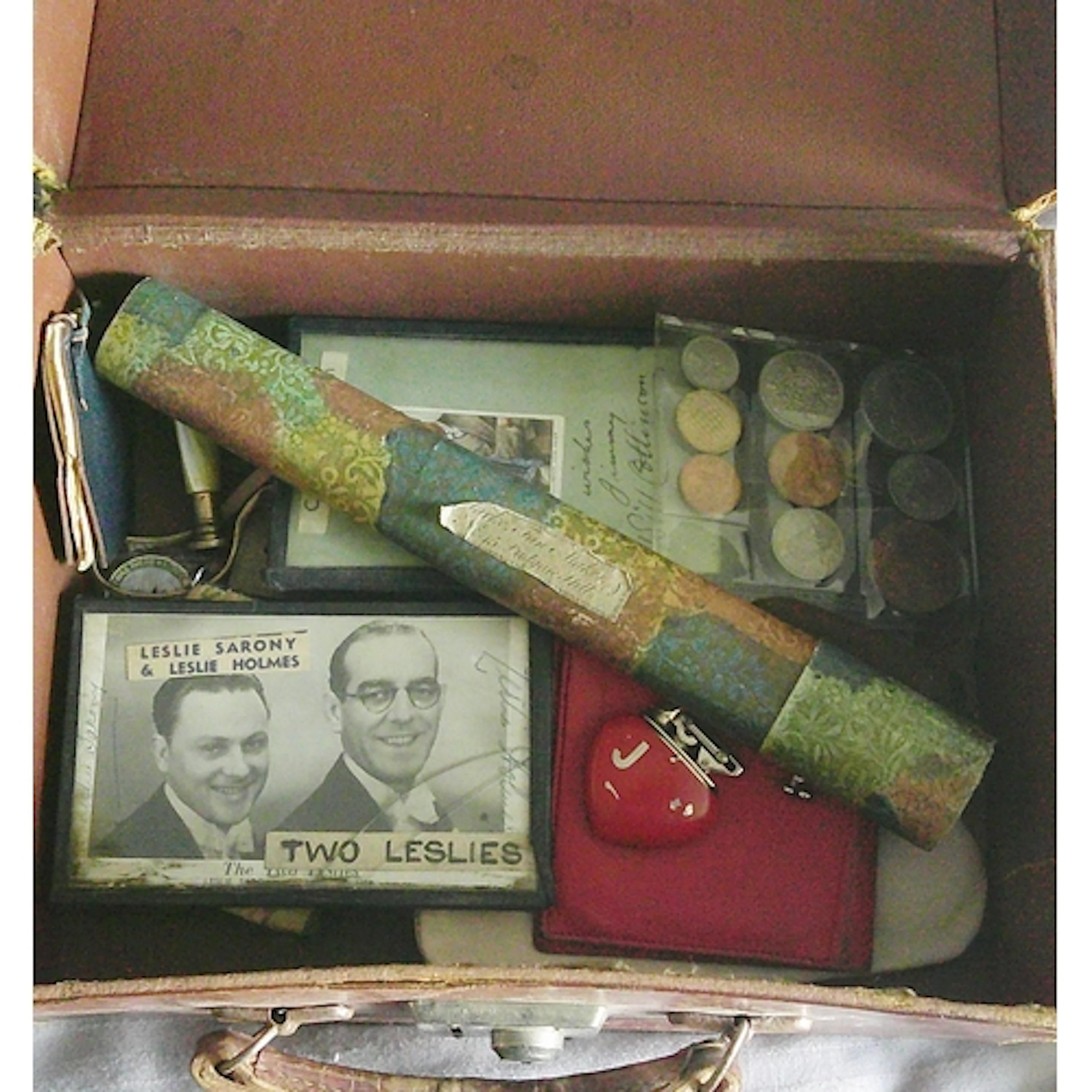 Old Winnie the pooh case with contents to include hand paint...