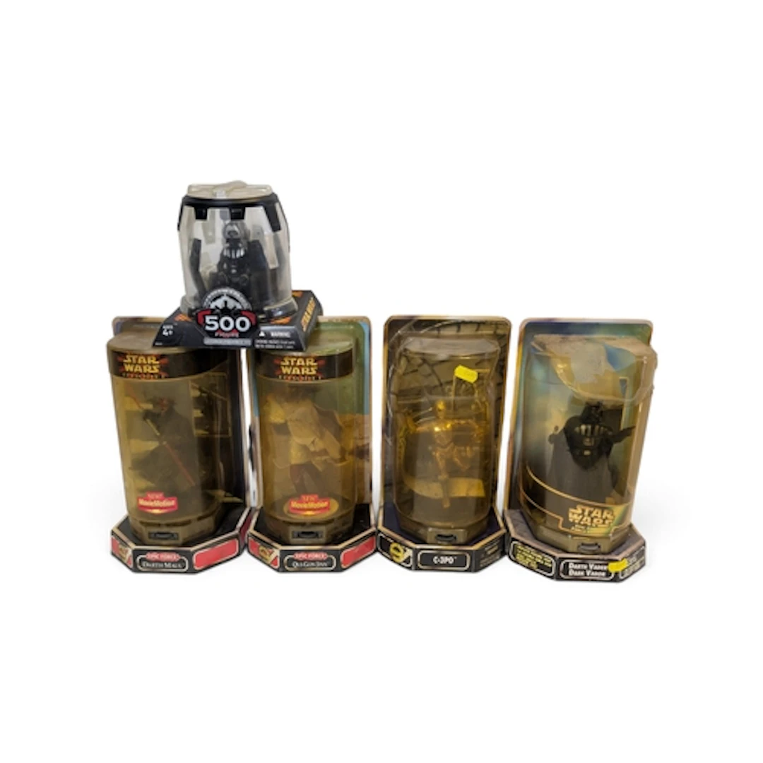 2 x 1999 Star Wars Episode 1 Epic Force action figures - Qui...