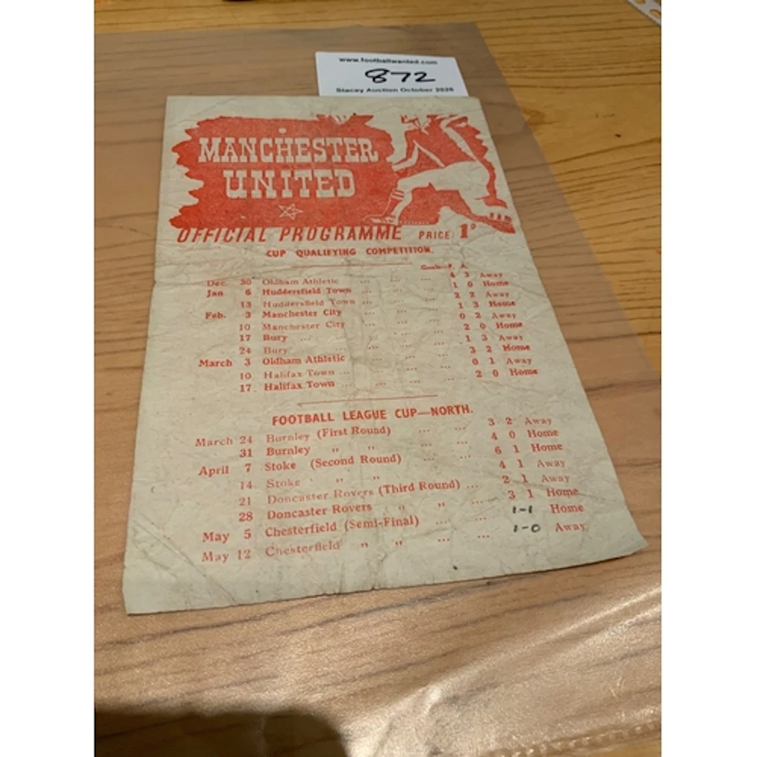 44/45 Manchester United v Chesterfield Semi Final Football P...