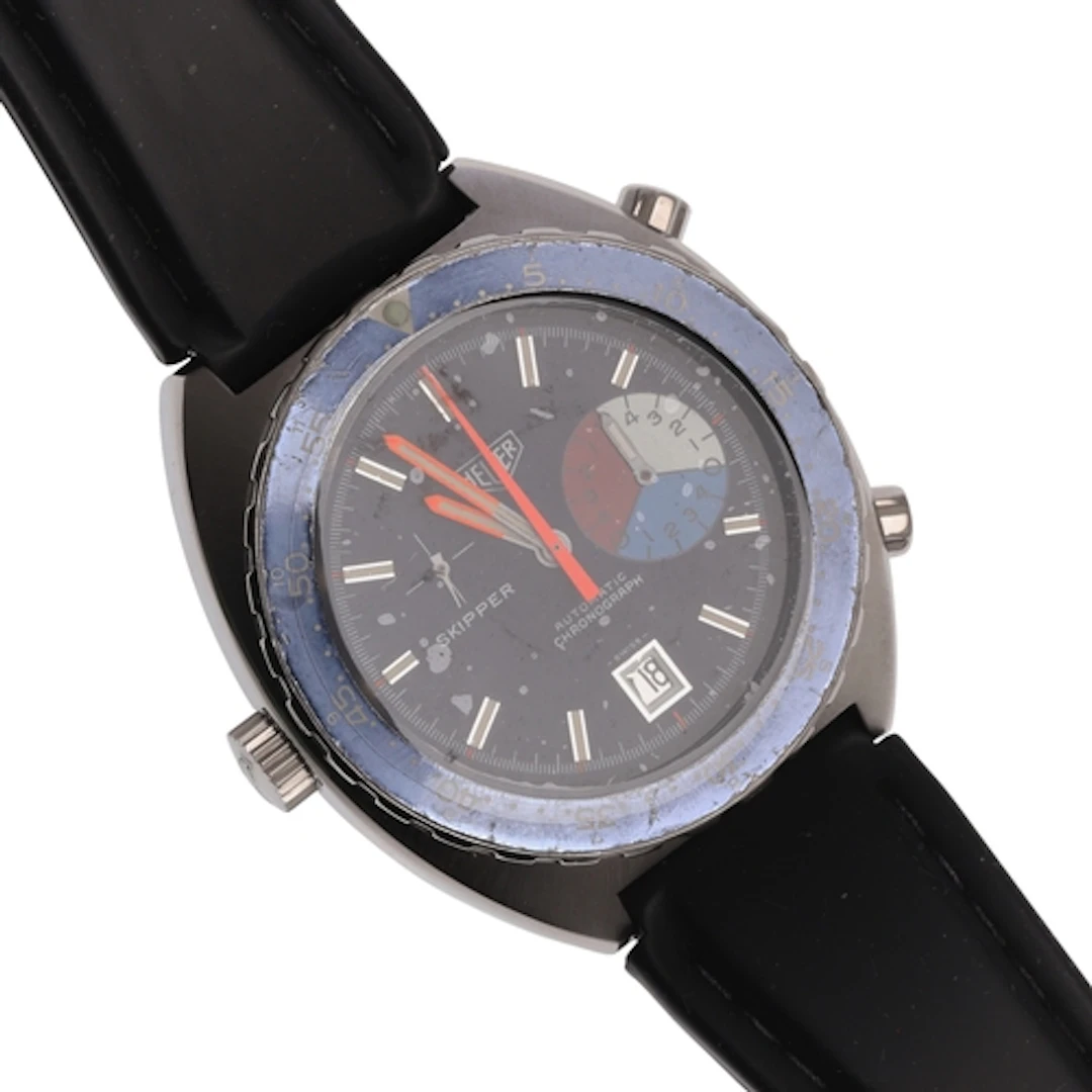 A GENTLEMAN'S STAINLESS STEEL AUTOMATIC CHRONOGRAPH SKIPPER ...