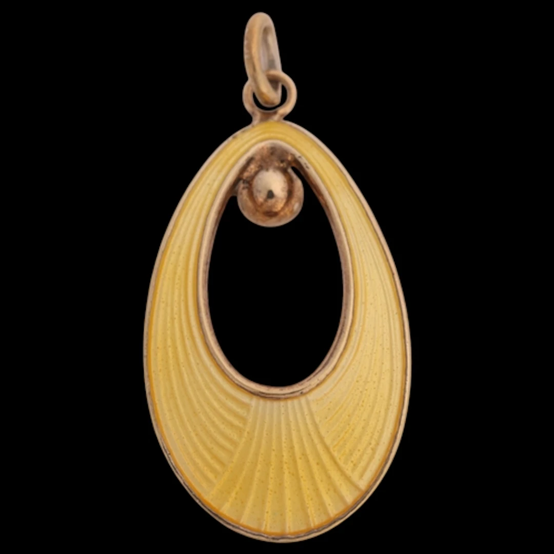 JEMAX - a Danish modernist sterling silver-gilt yellow ename...