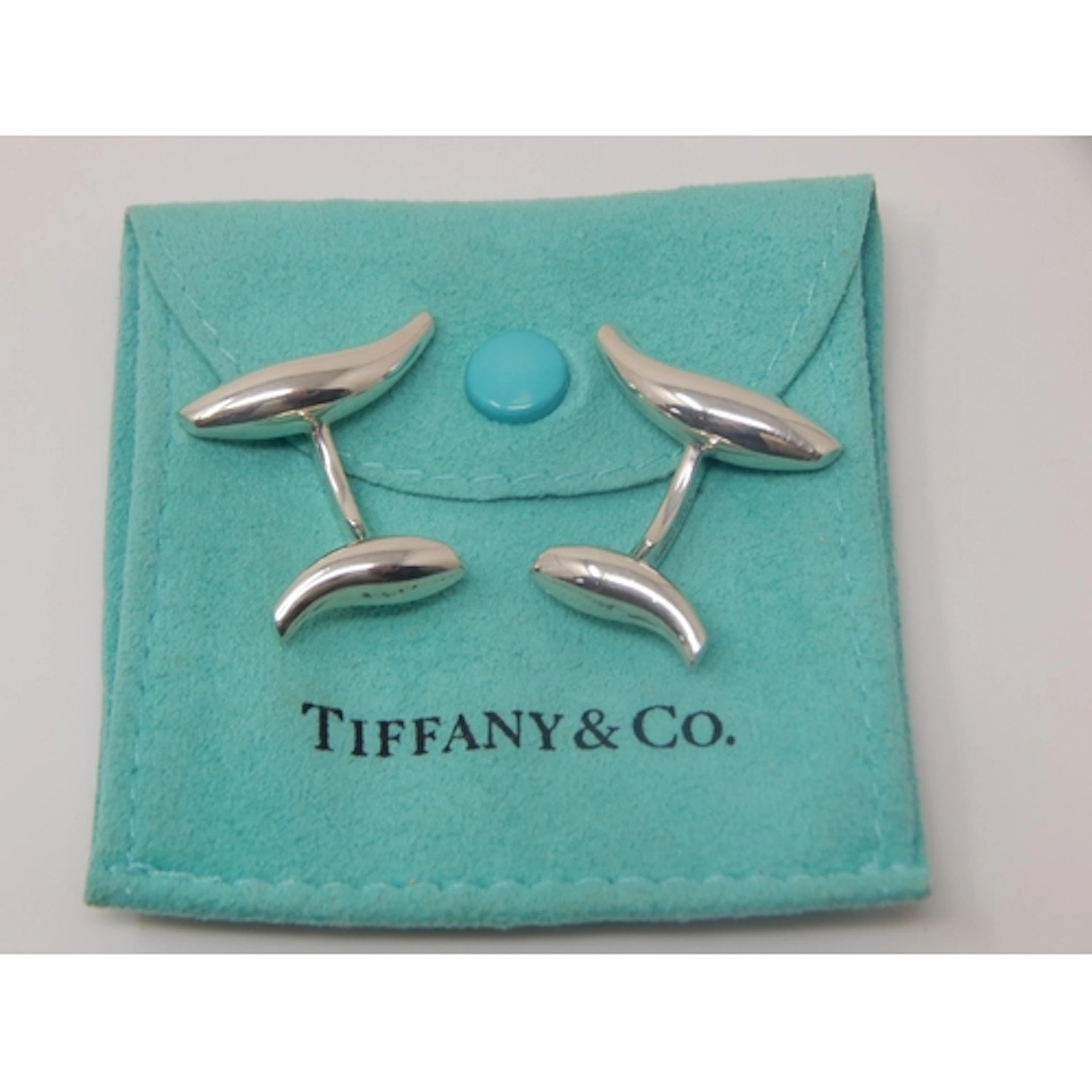 A Pair of Tiffany & Co, Frank Gehry Sterling Silver Fish Cuf...