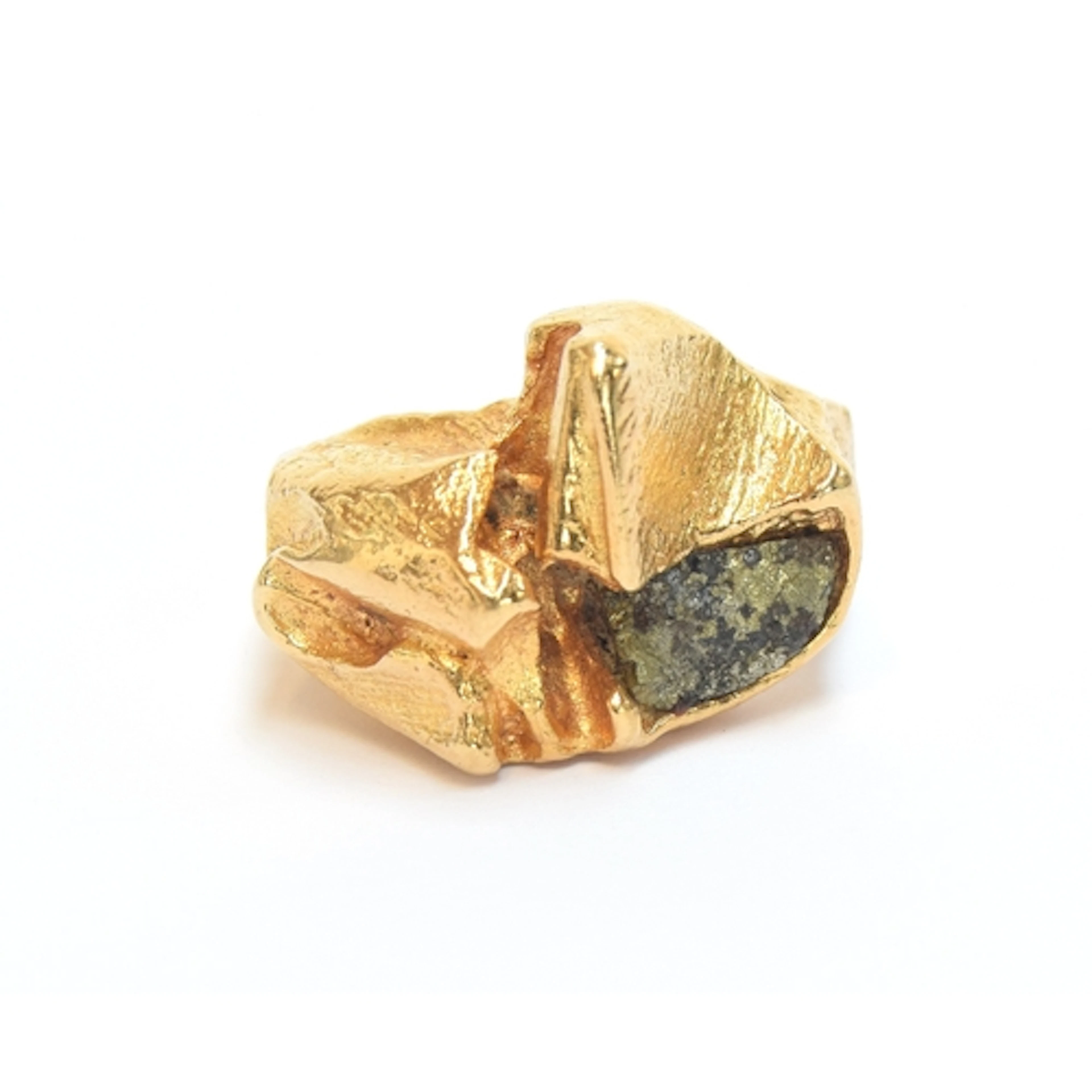 A Bjorn Weckstrom for Lapponia Finnish 18ct gold brutalist r...