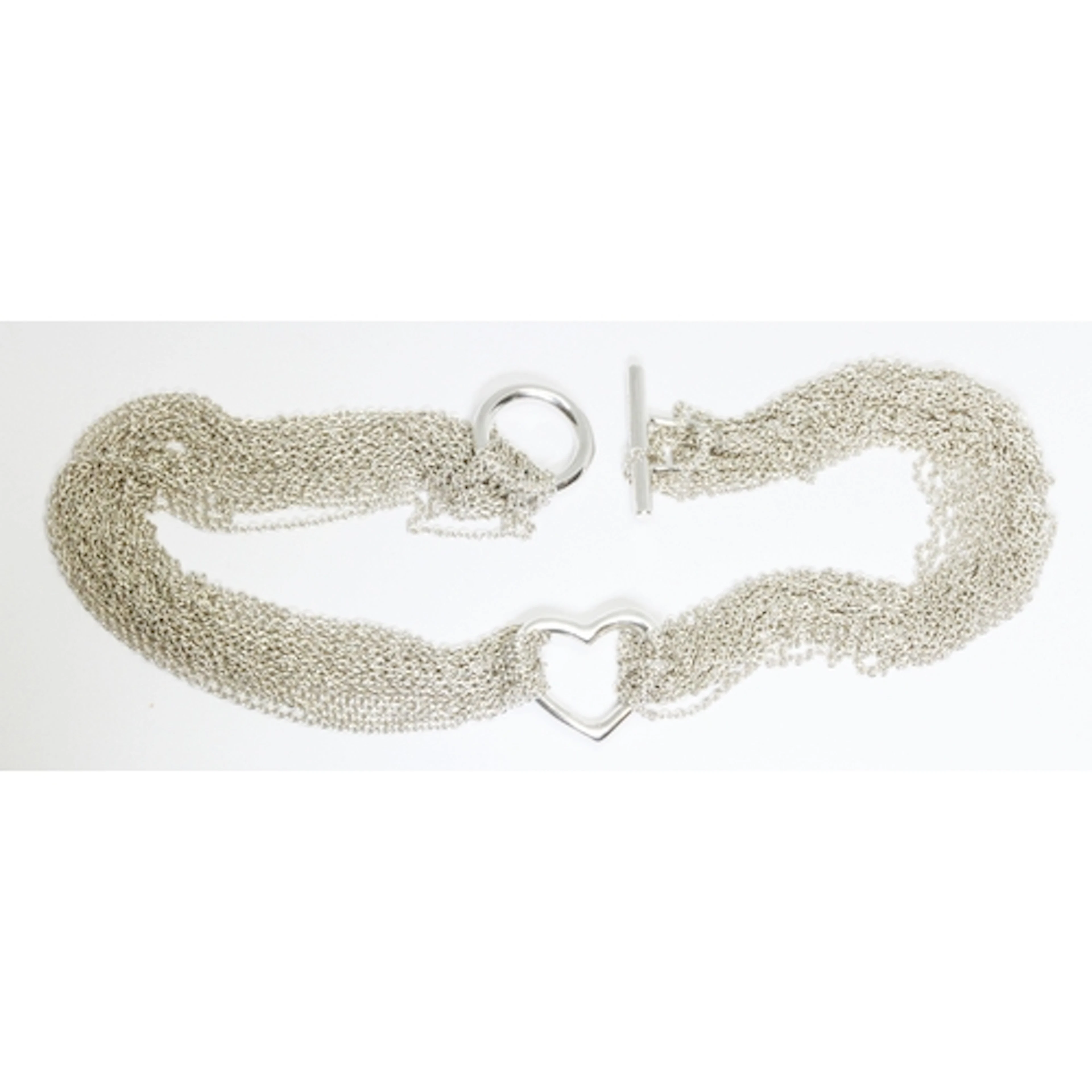 ELSA PERETTI for TIFFANY & CO, an open heart mesh chain togg...